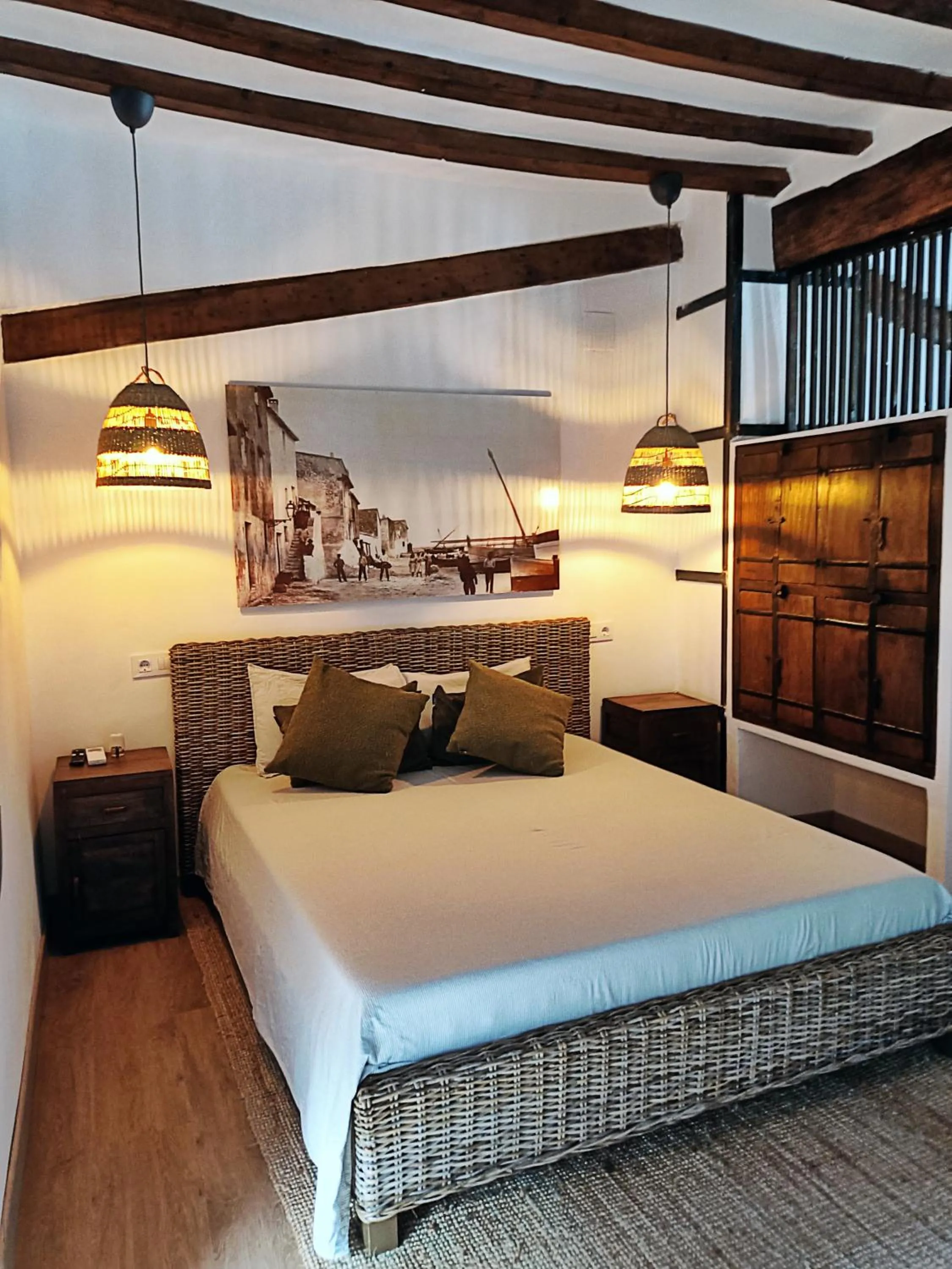 Bedroom, Bed in Coqueta Casita de Pescadores frente al Puerto