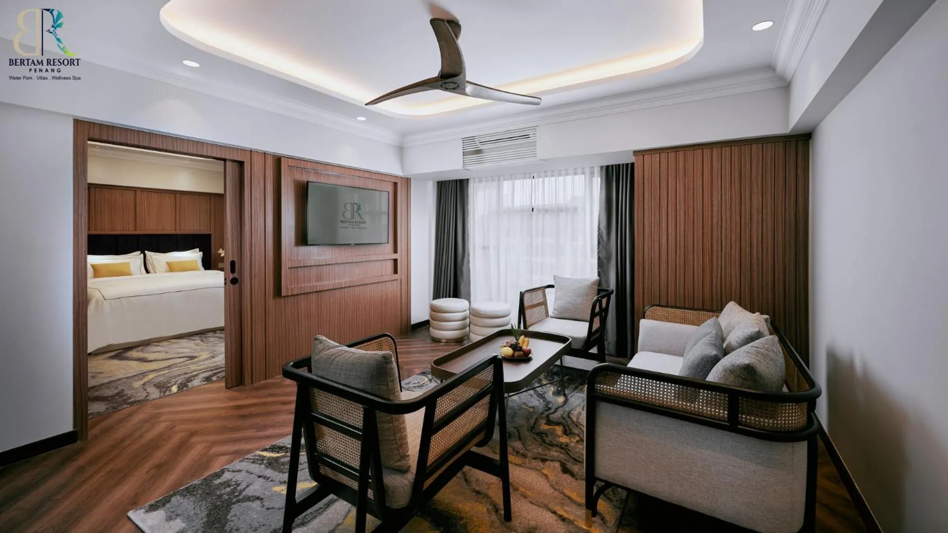 Living room, Bed in Bertam Resort & Water Park Penang