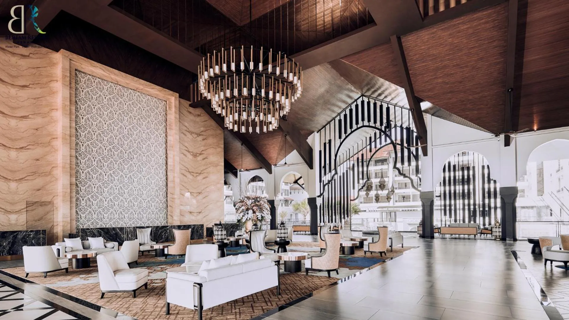 Seating area in Bertam Resort & Water Park Penang