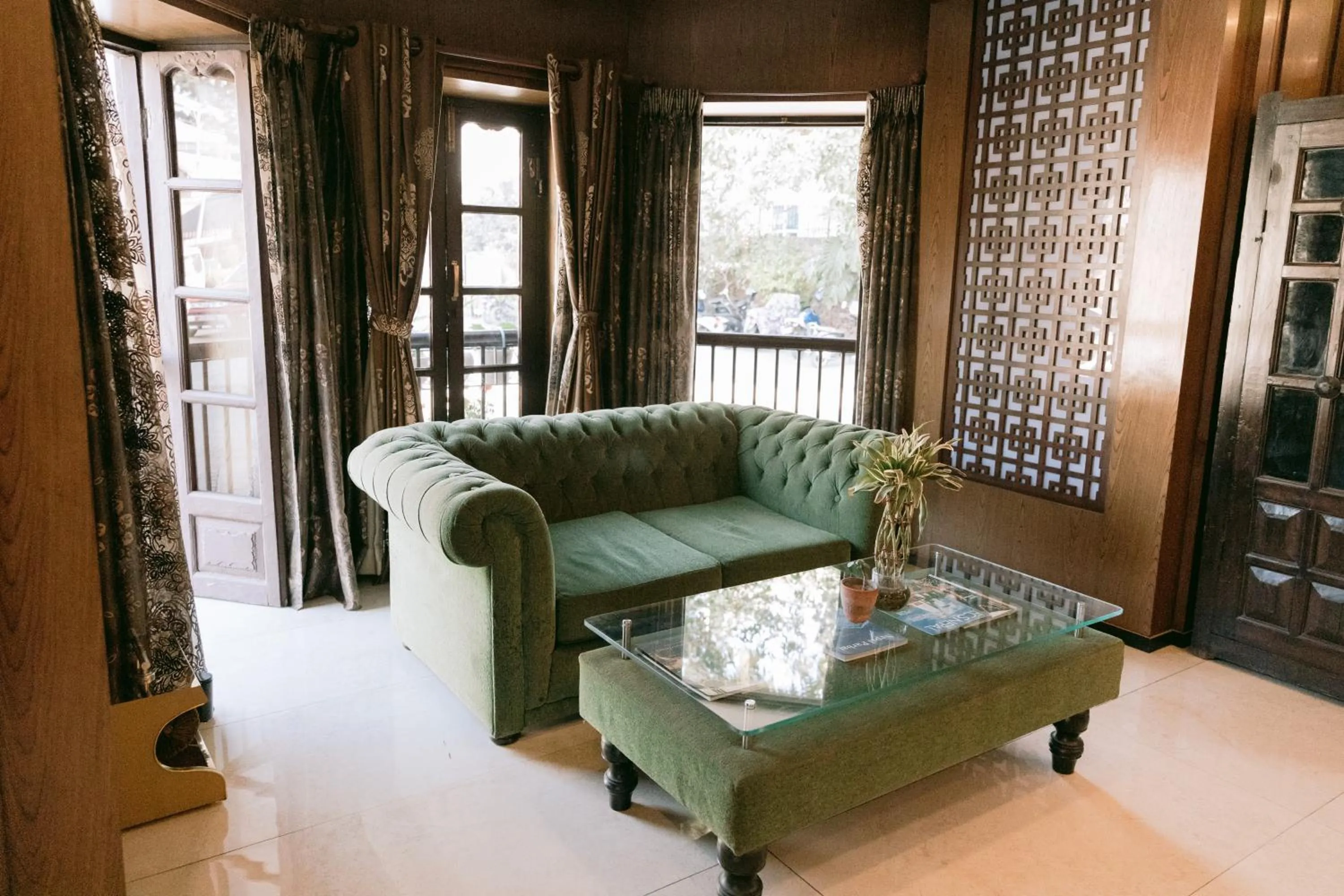 Seating area in Aranya Boutique Hotel