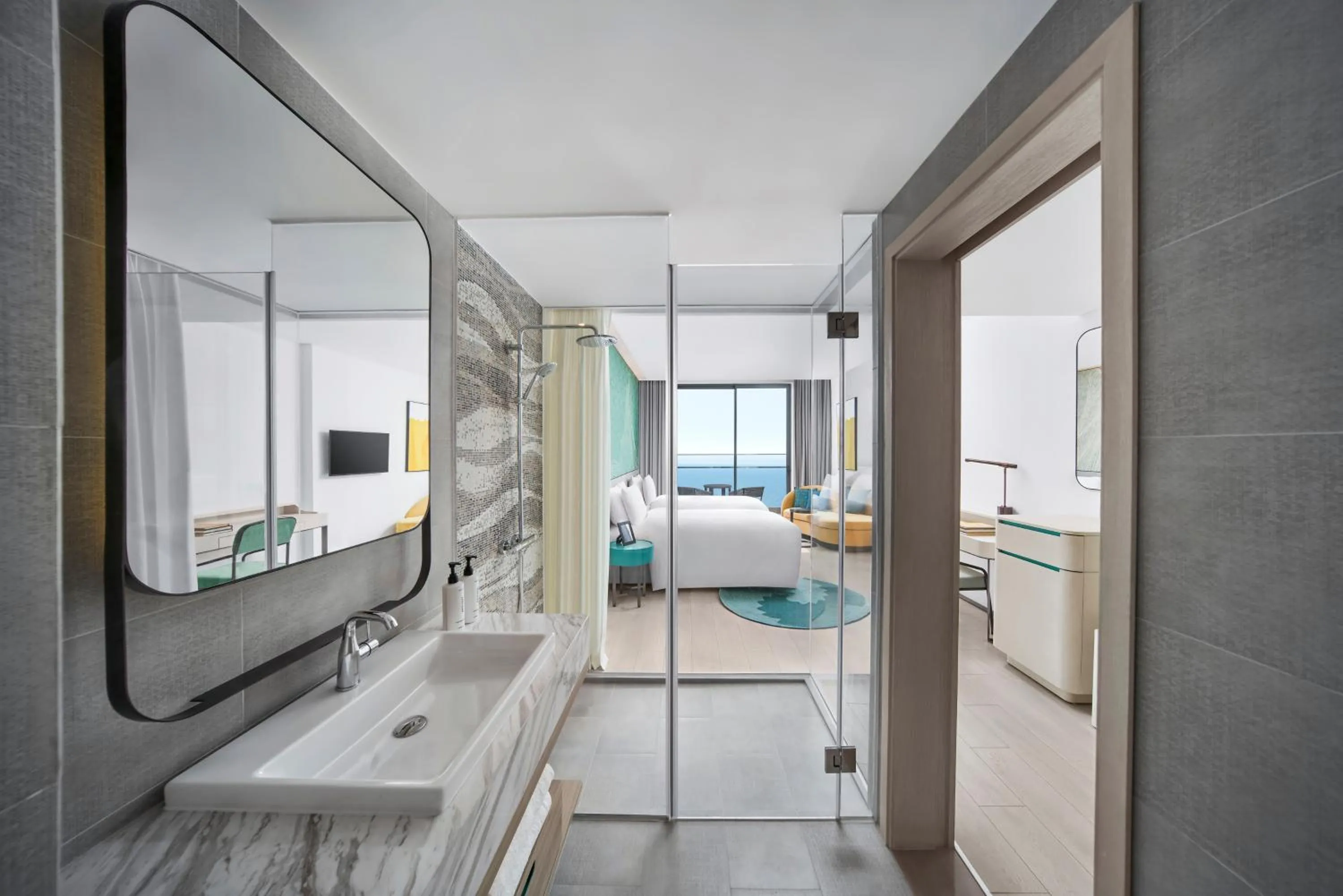 Bathroom, Bed in voco Ma Belle Danang by IHG