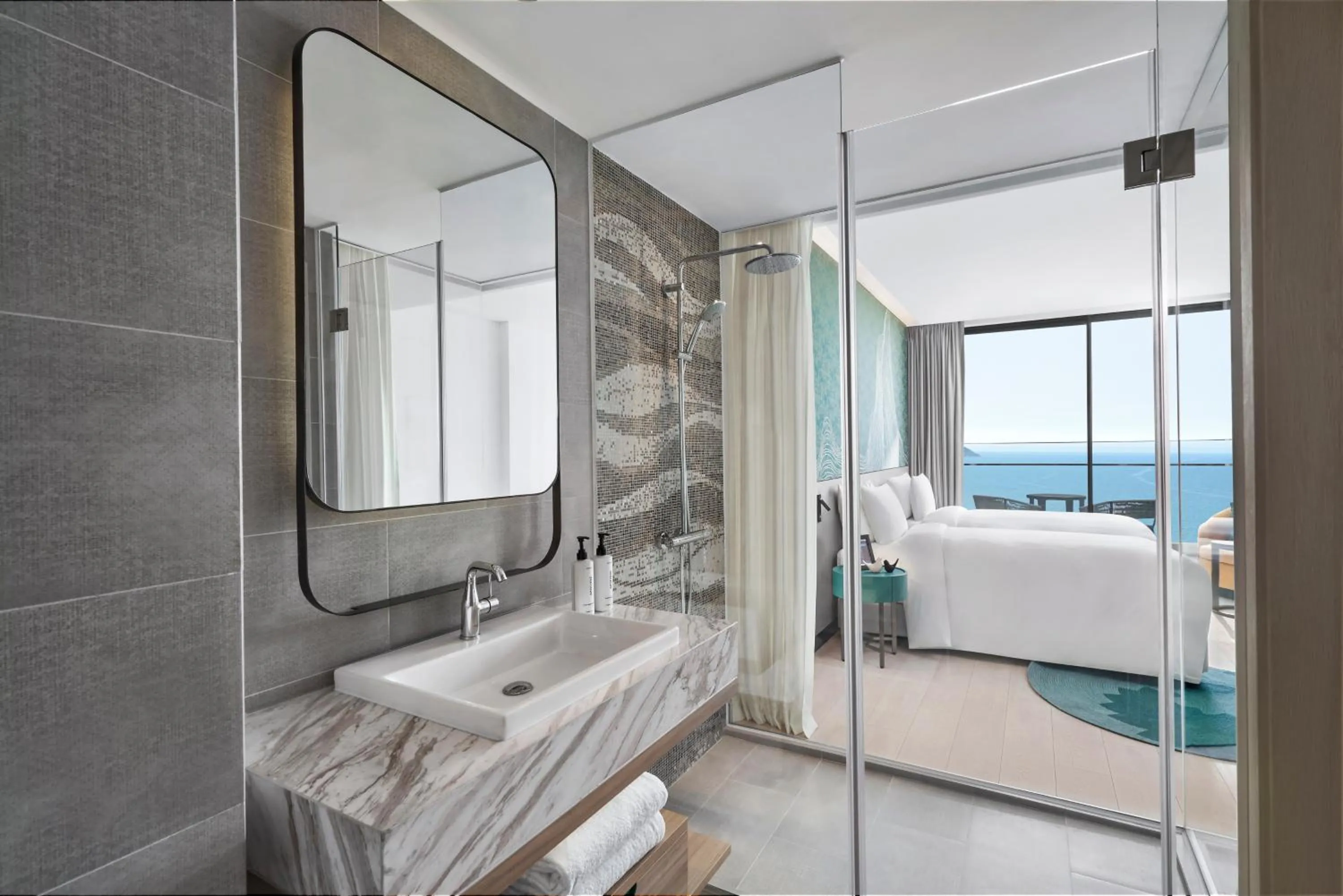 Bathroom, Bed in voco Ma Belle Danang by IHG