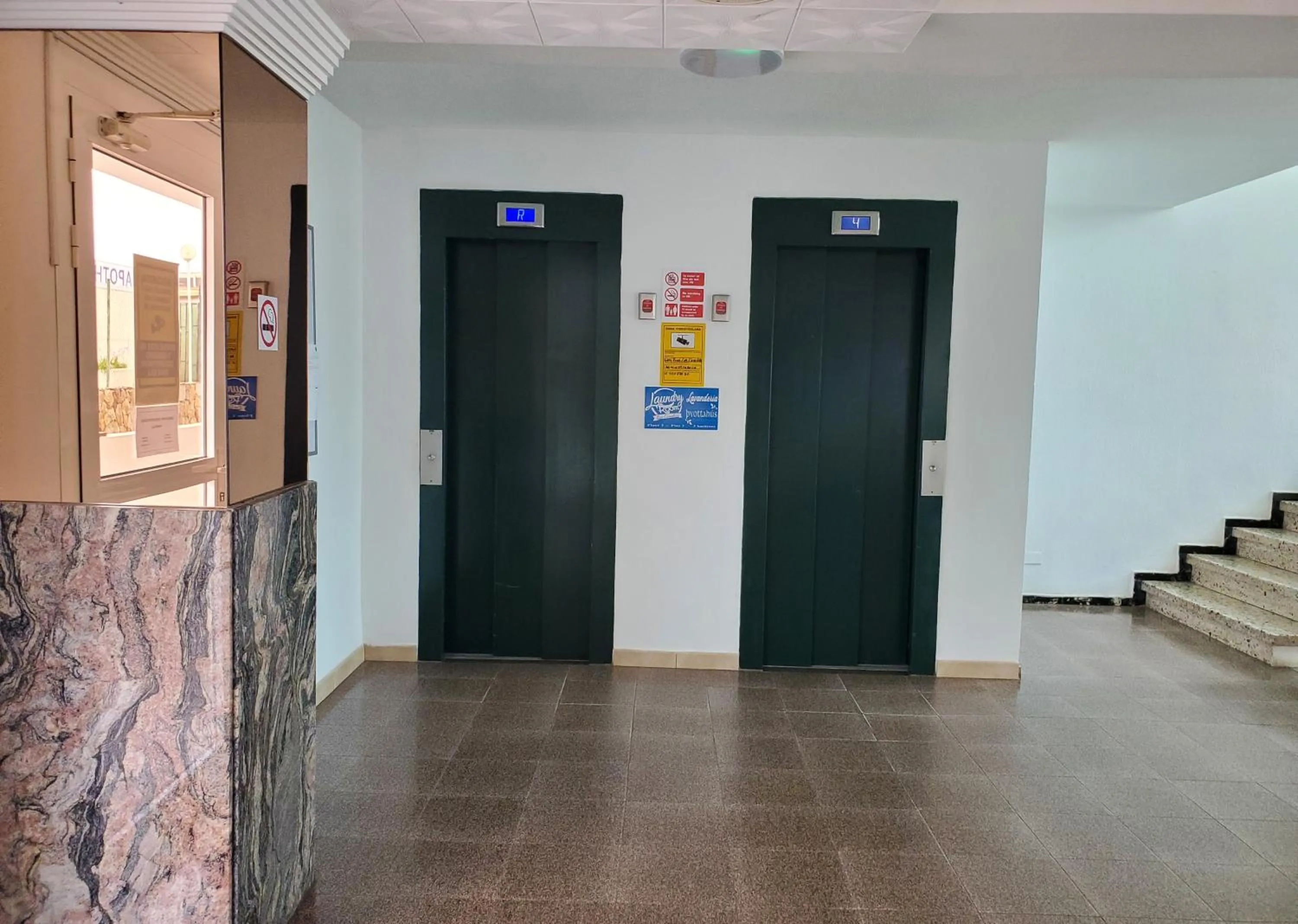 elevator in Las Camelias Apartments