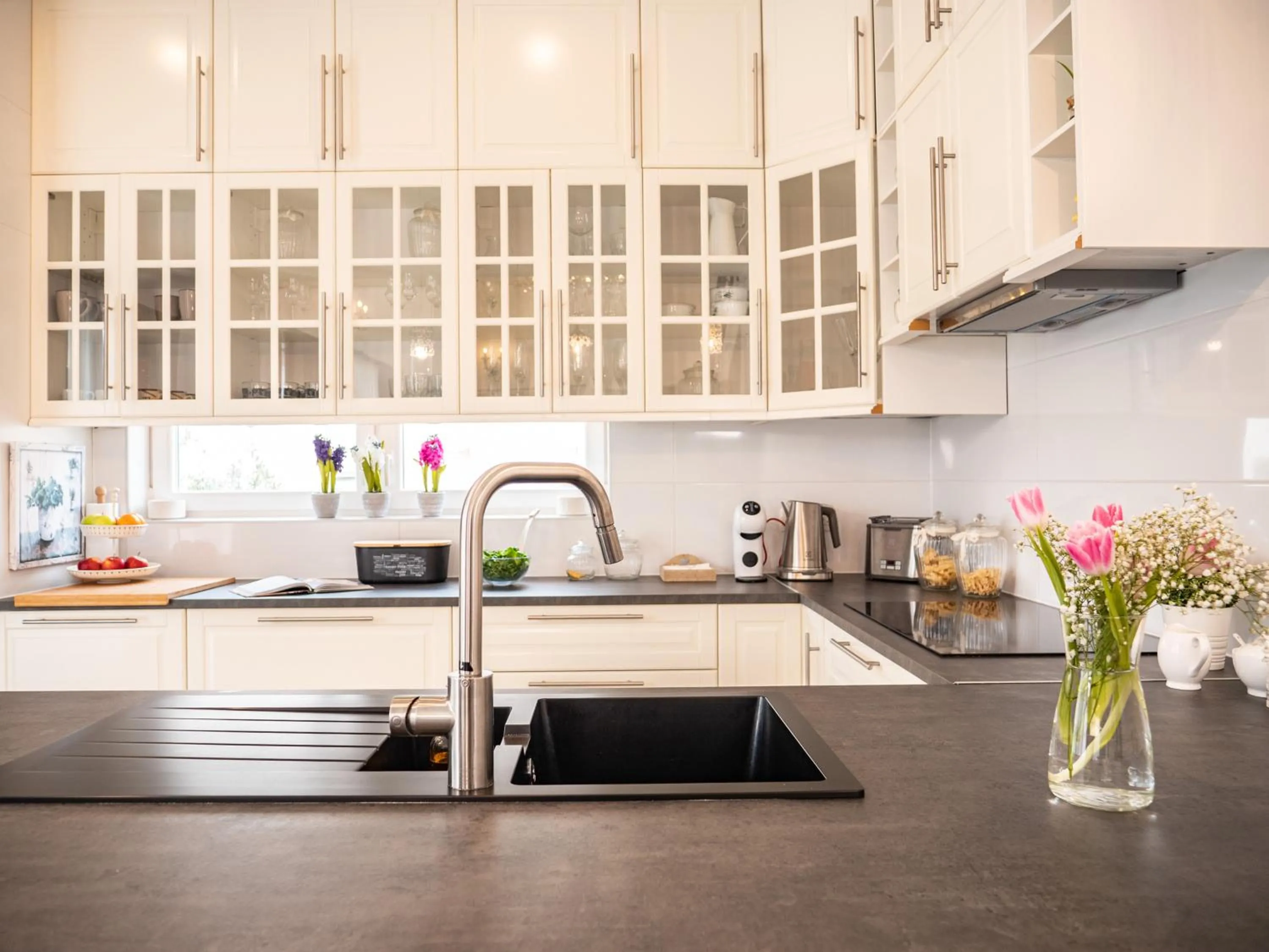 Kitchen or kitchenette in Elegant Hvar town villa with pool