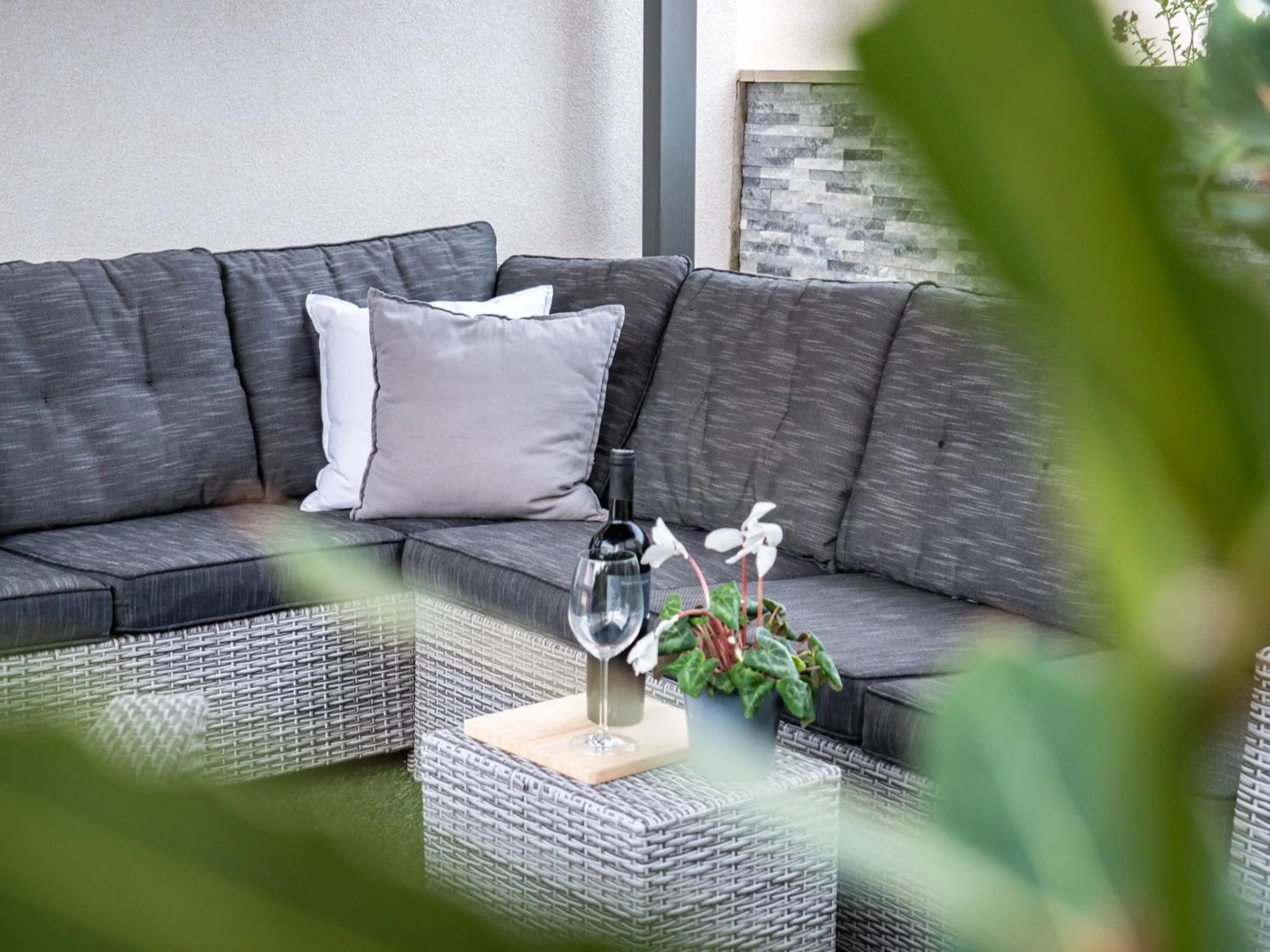 Seating area in Elegant Hvar town villa with pool