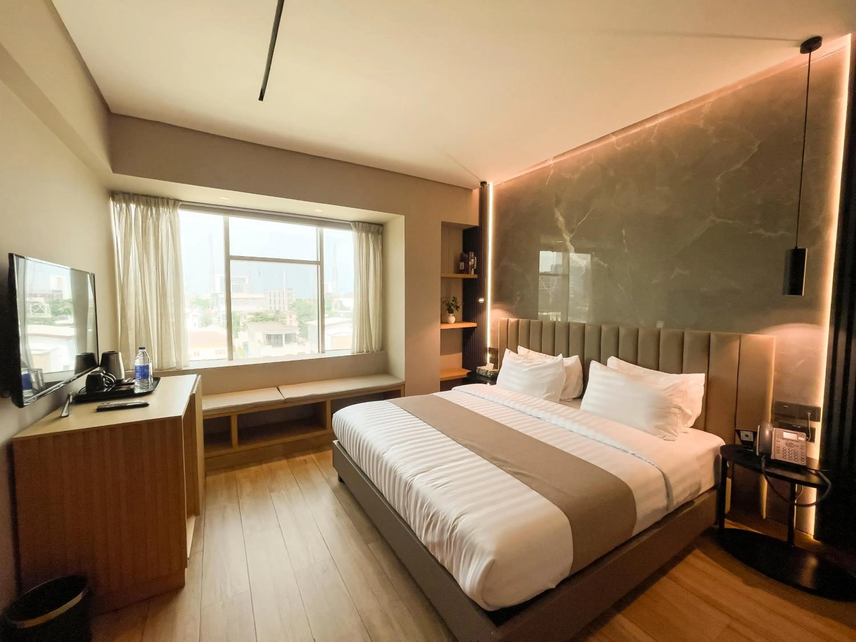 Bed in Vertigo Hotel