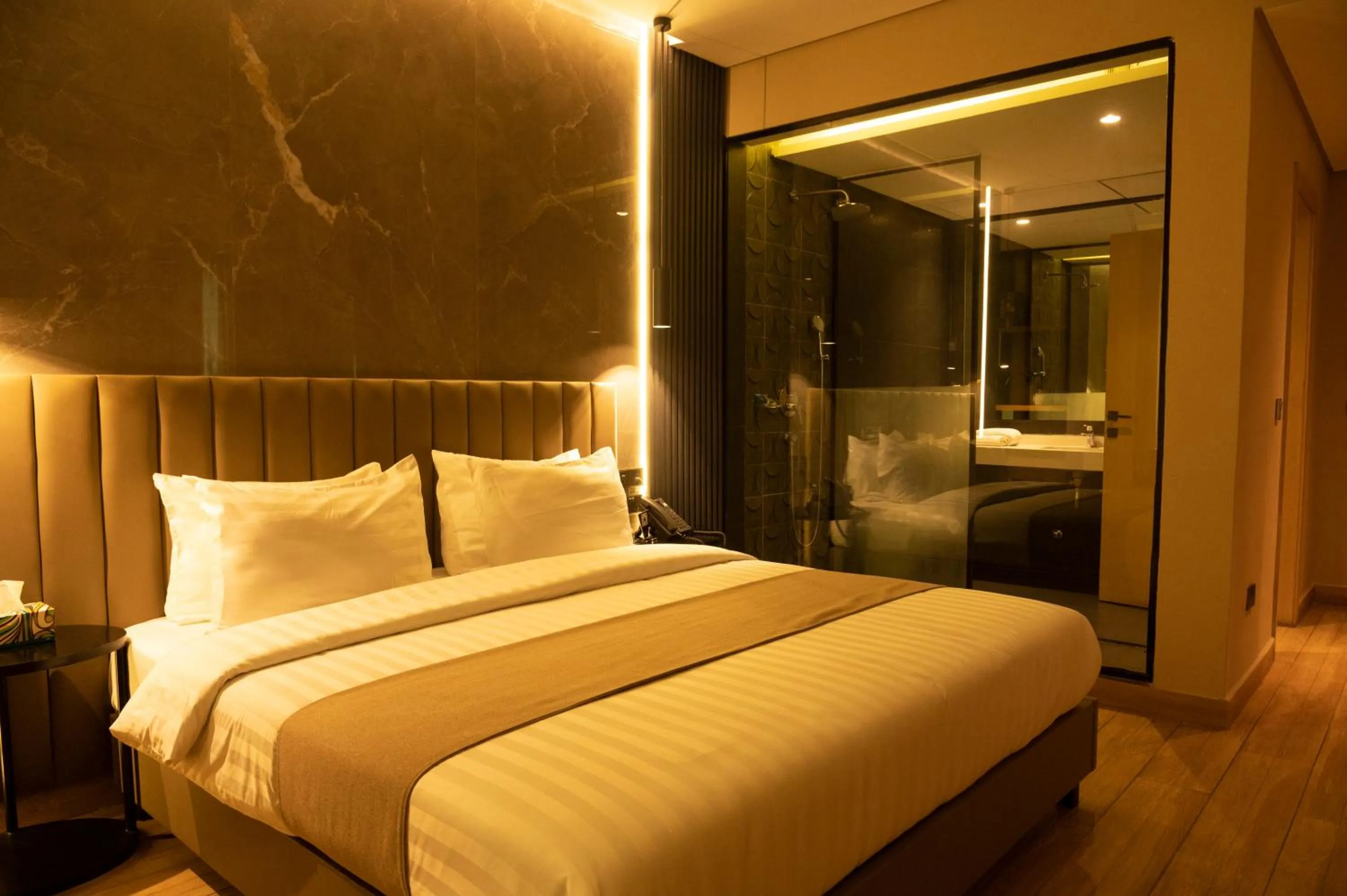 Bed in Vertigo Hotel