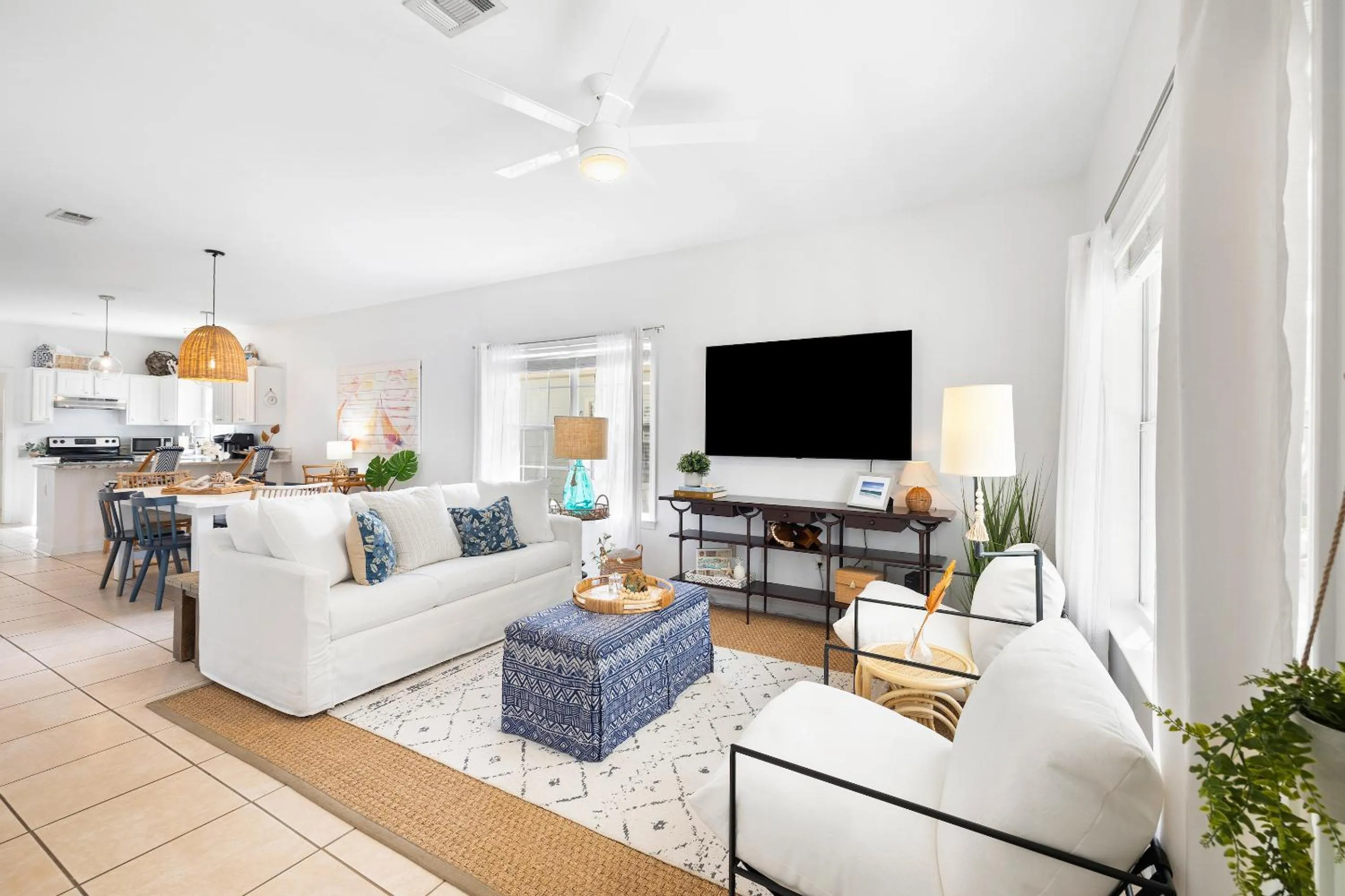 TV and multimedia in 30A Beach House - Coconut Cottage by Panhandle Getaways