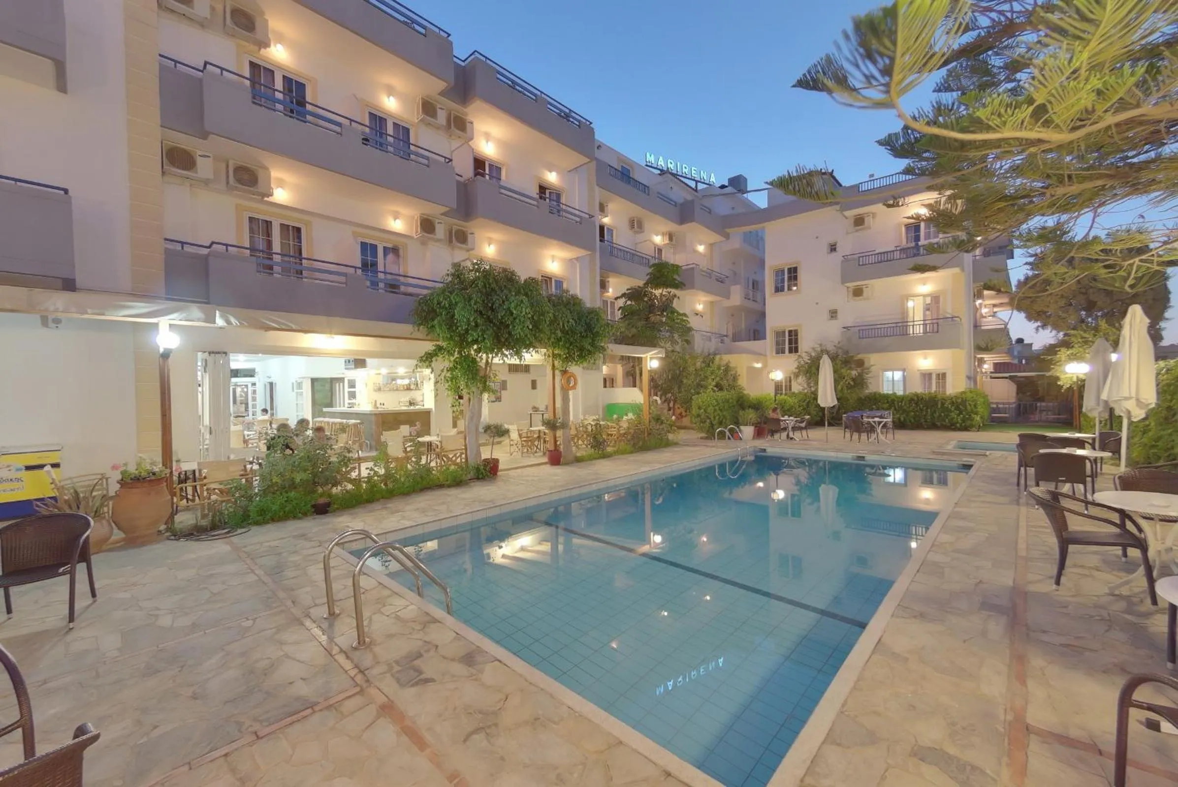 Swimming pool in Marirena Hotel