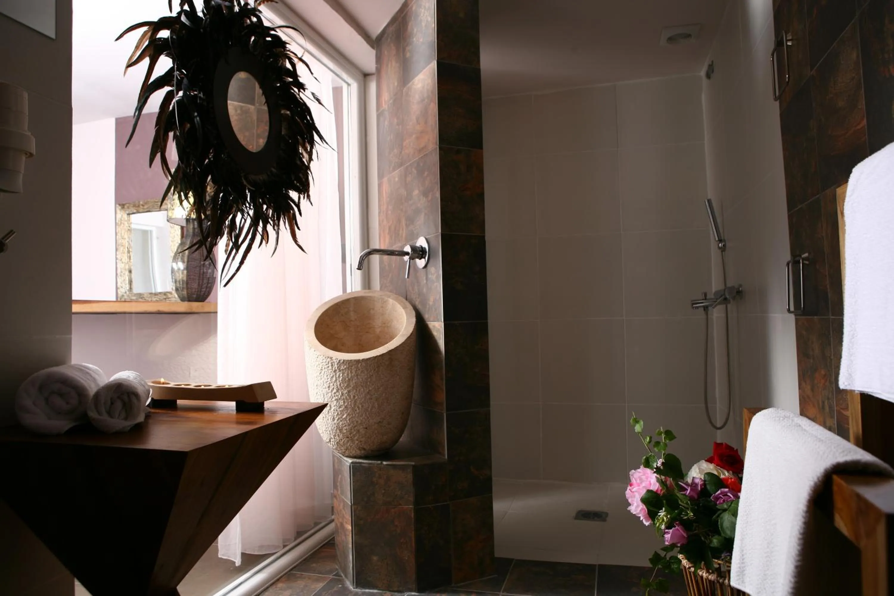 Bathroom in Pantokrator Hotel