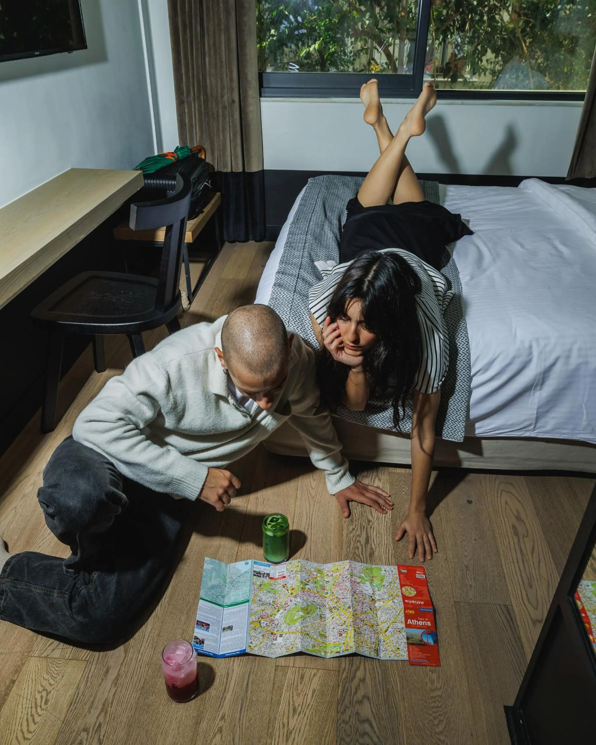 Bed in Niki Athens Hotel