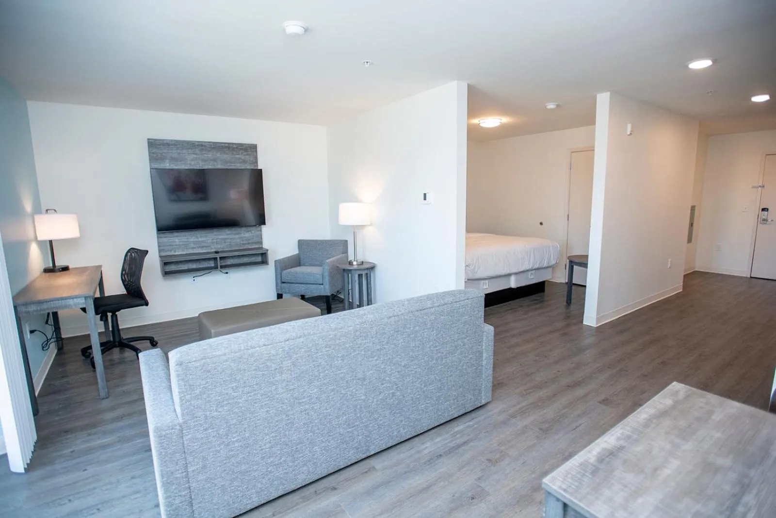 Living room, Bed in THE NEST