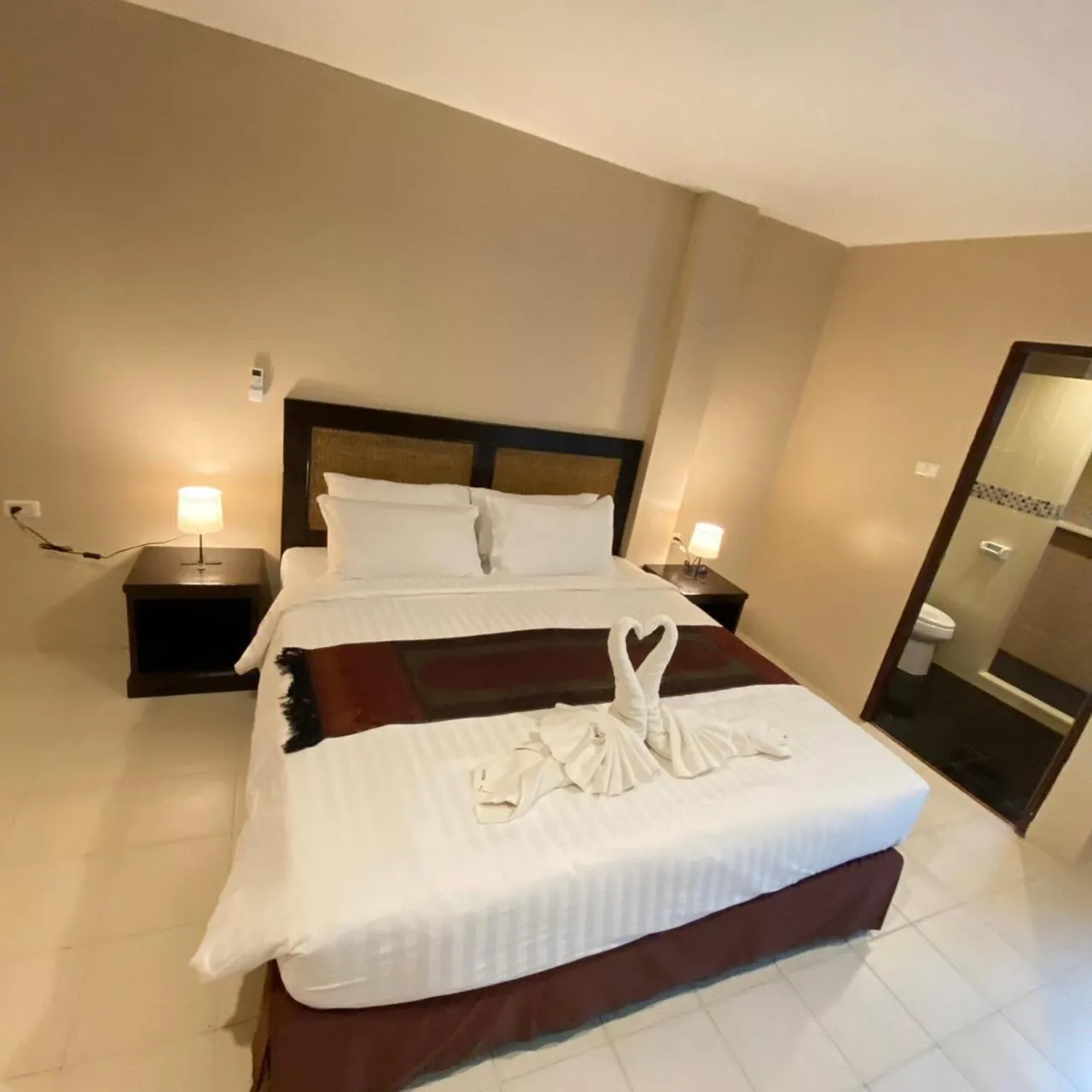 Bed in Du-sila Hotel kohchang