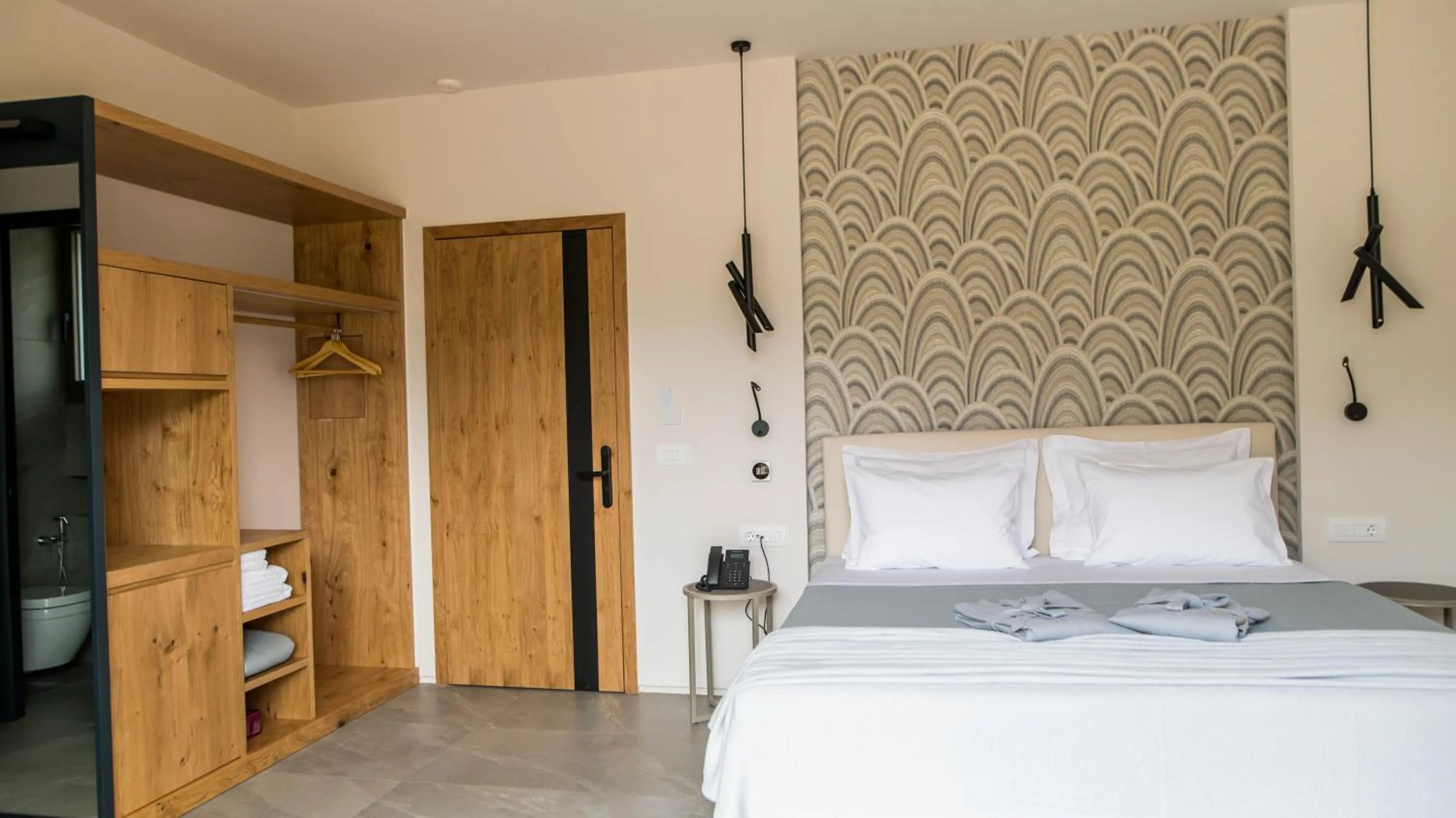 Bed in Alissachni SeaSide Hotel