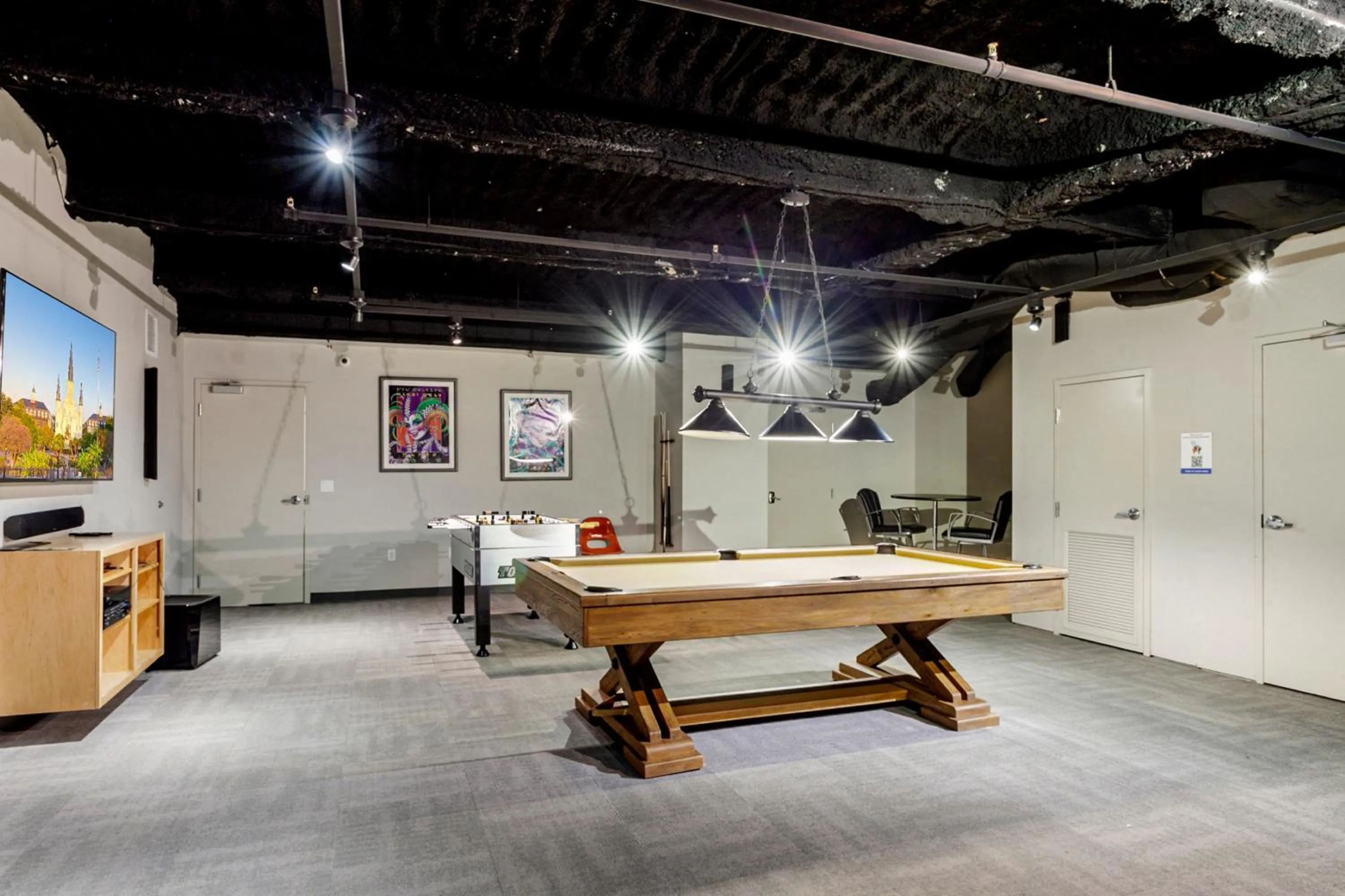 Game Room in Urban Living in the Heart of New Orleans