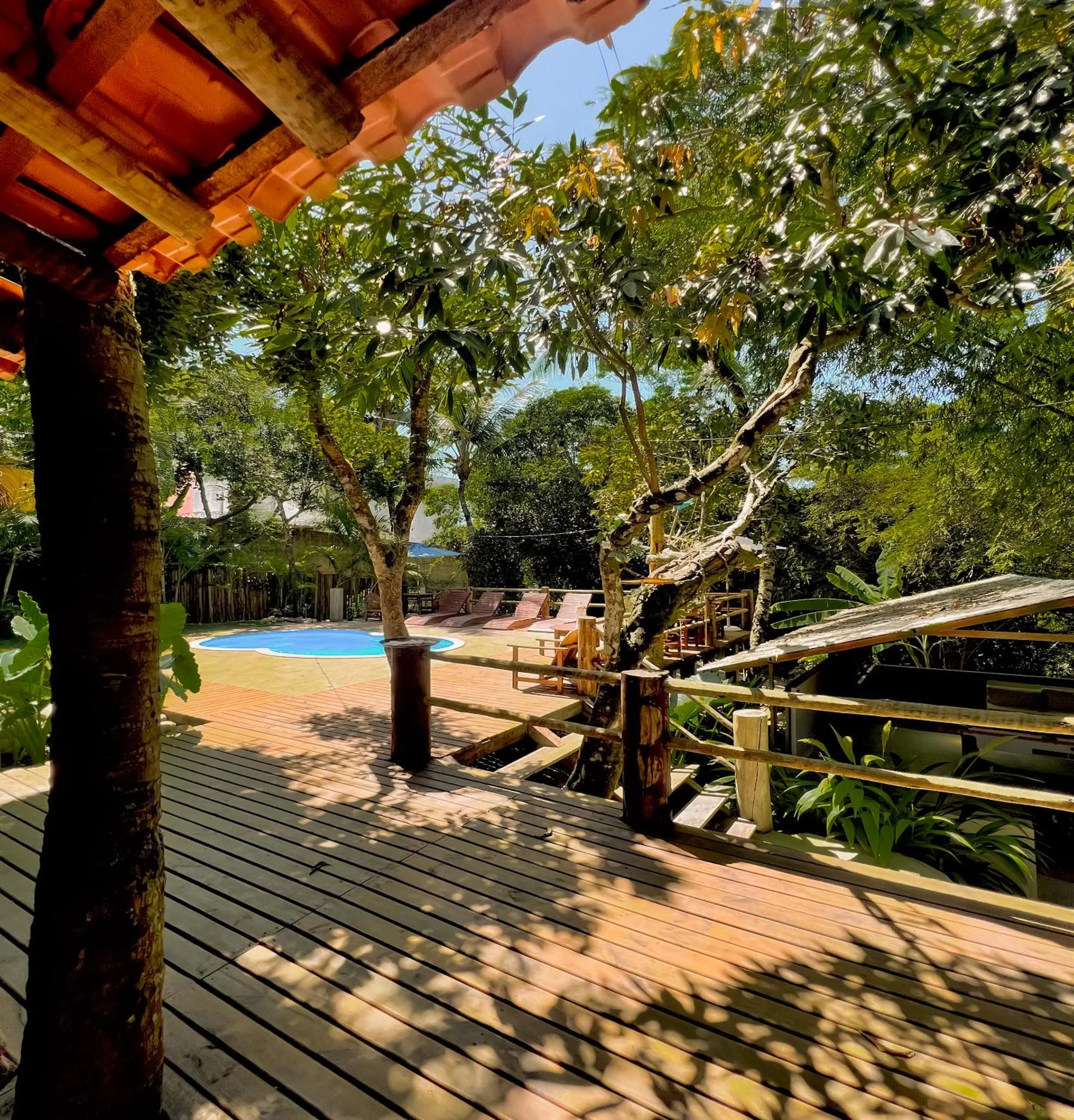Pool view in Casa La Luna
