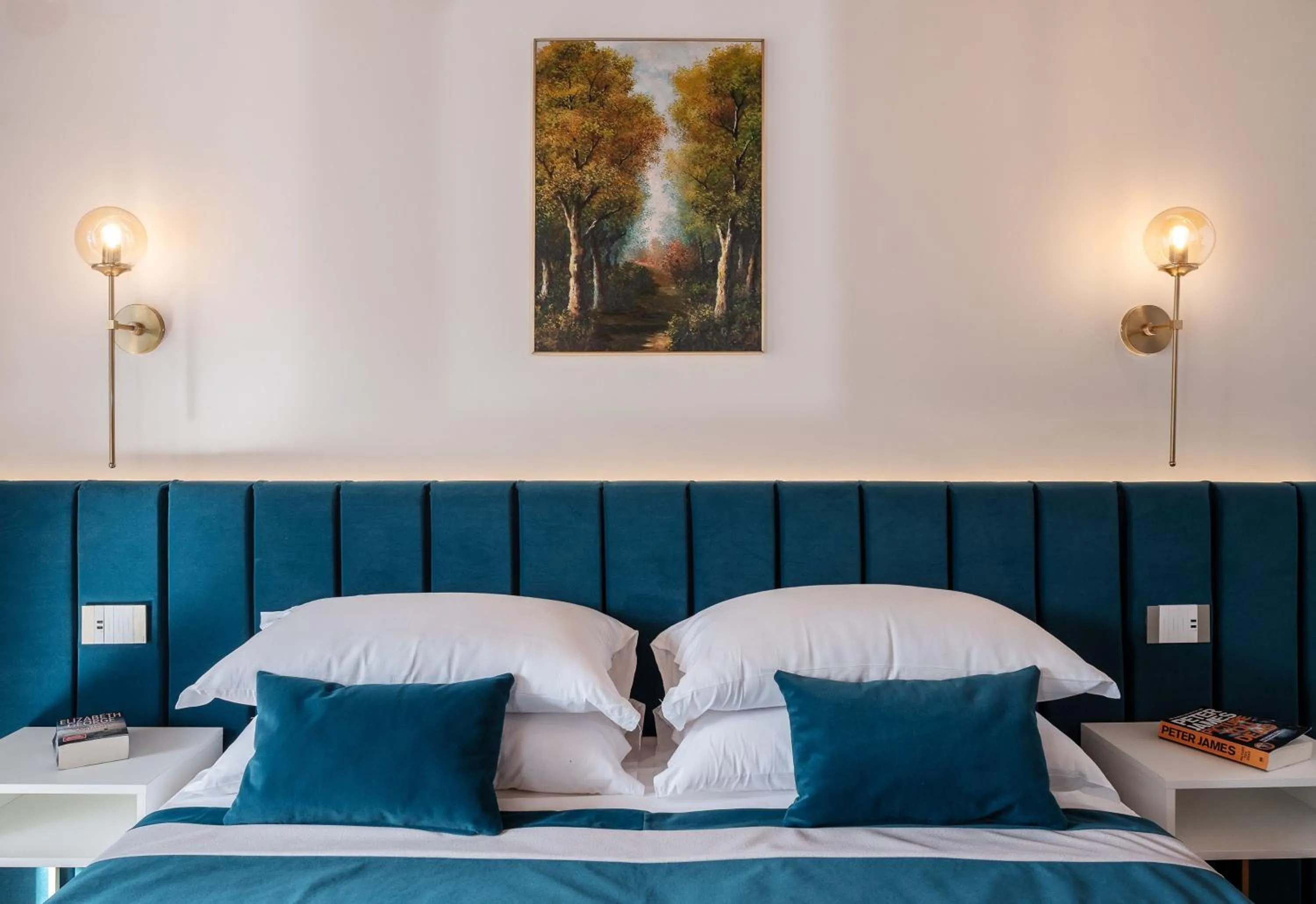 Bed in Villa Antiche Mura Relais