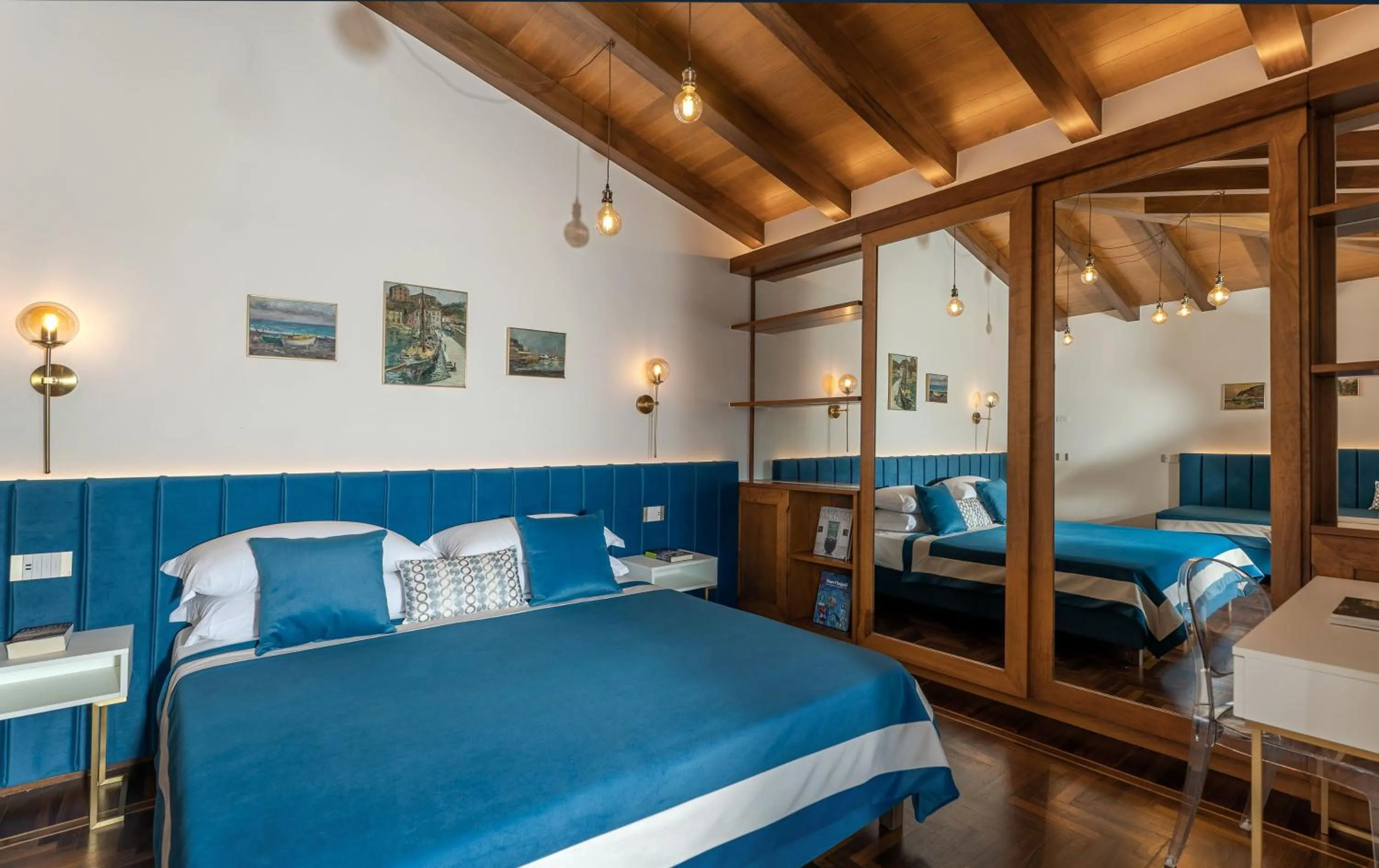 Bed in Villa Antiche Mura Relais