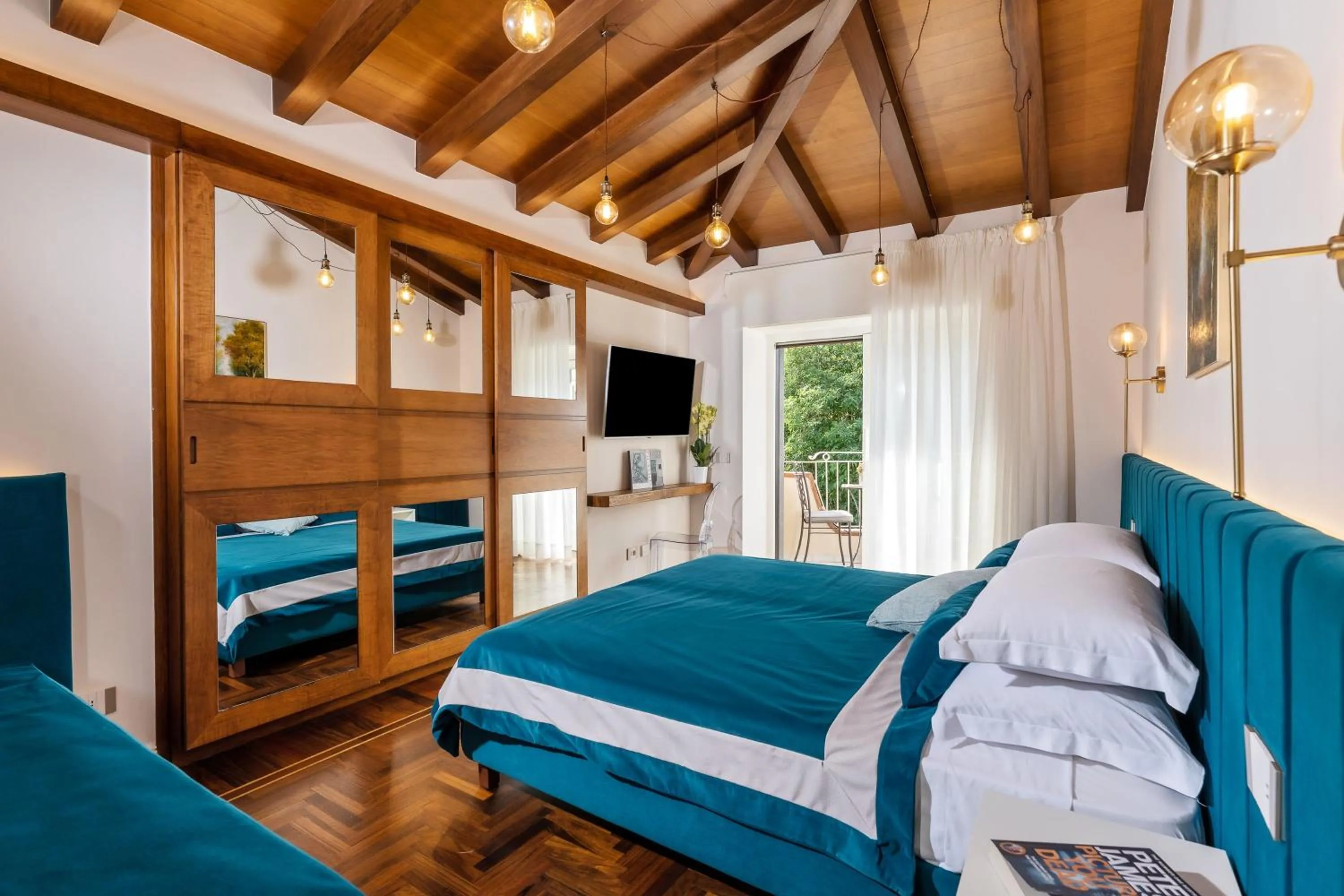 Bed in Villa Antiche Mura Relais