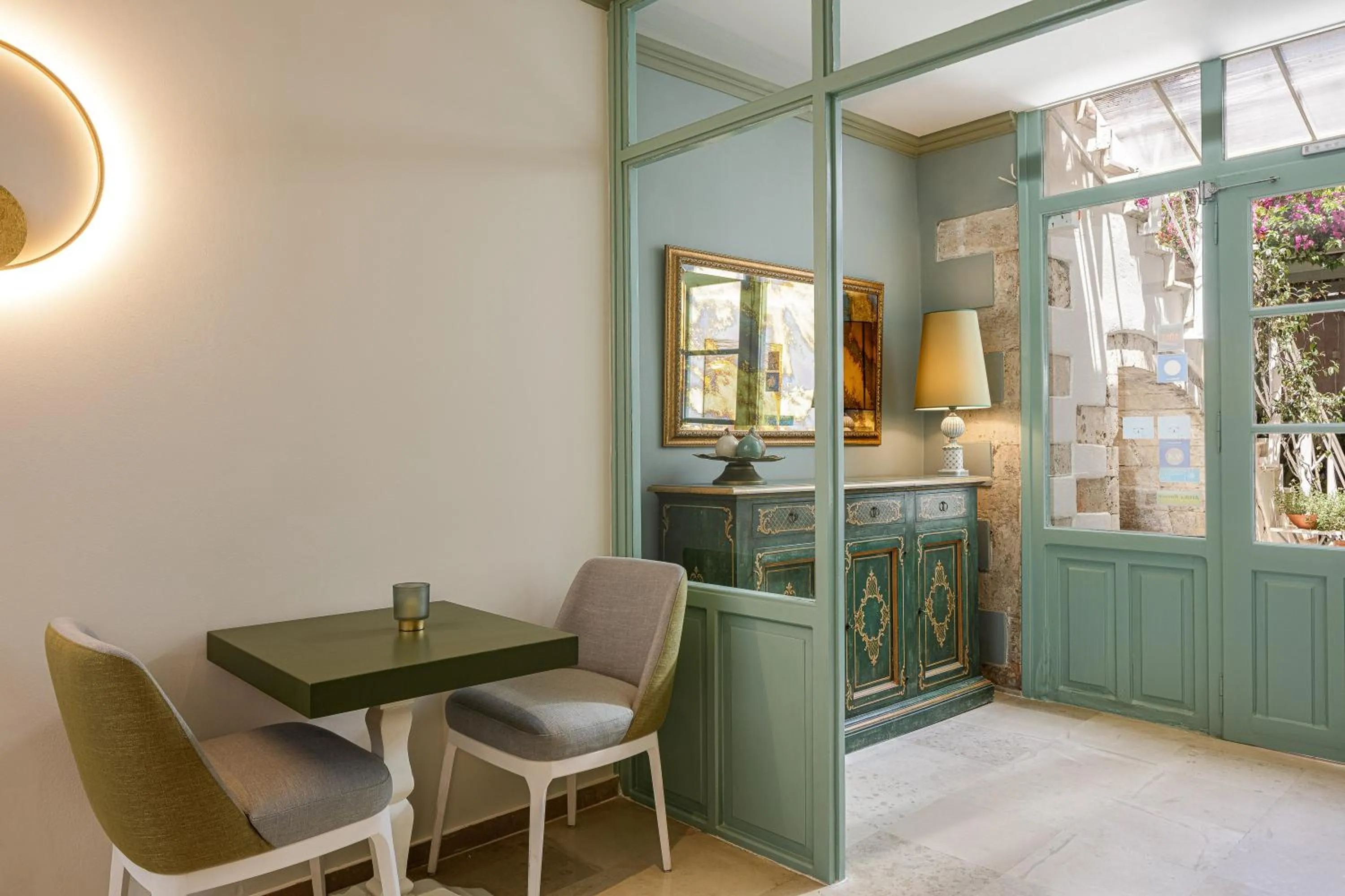 Dining area in Mythos Suites Boutique Hotel