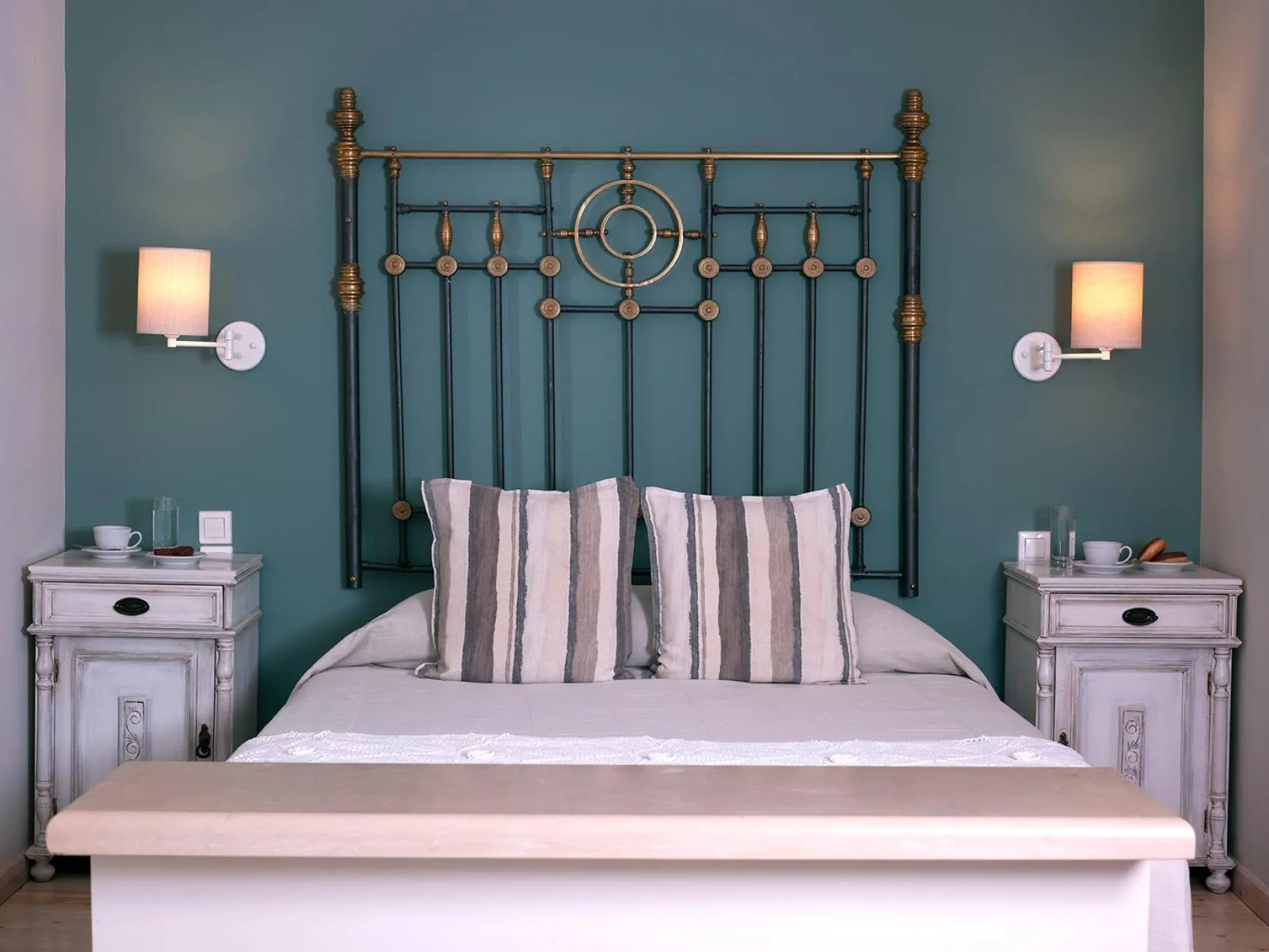 Bed in Mythos Suites Boutique Hotel