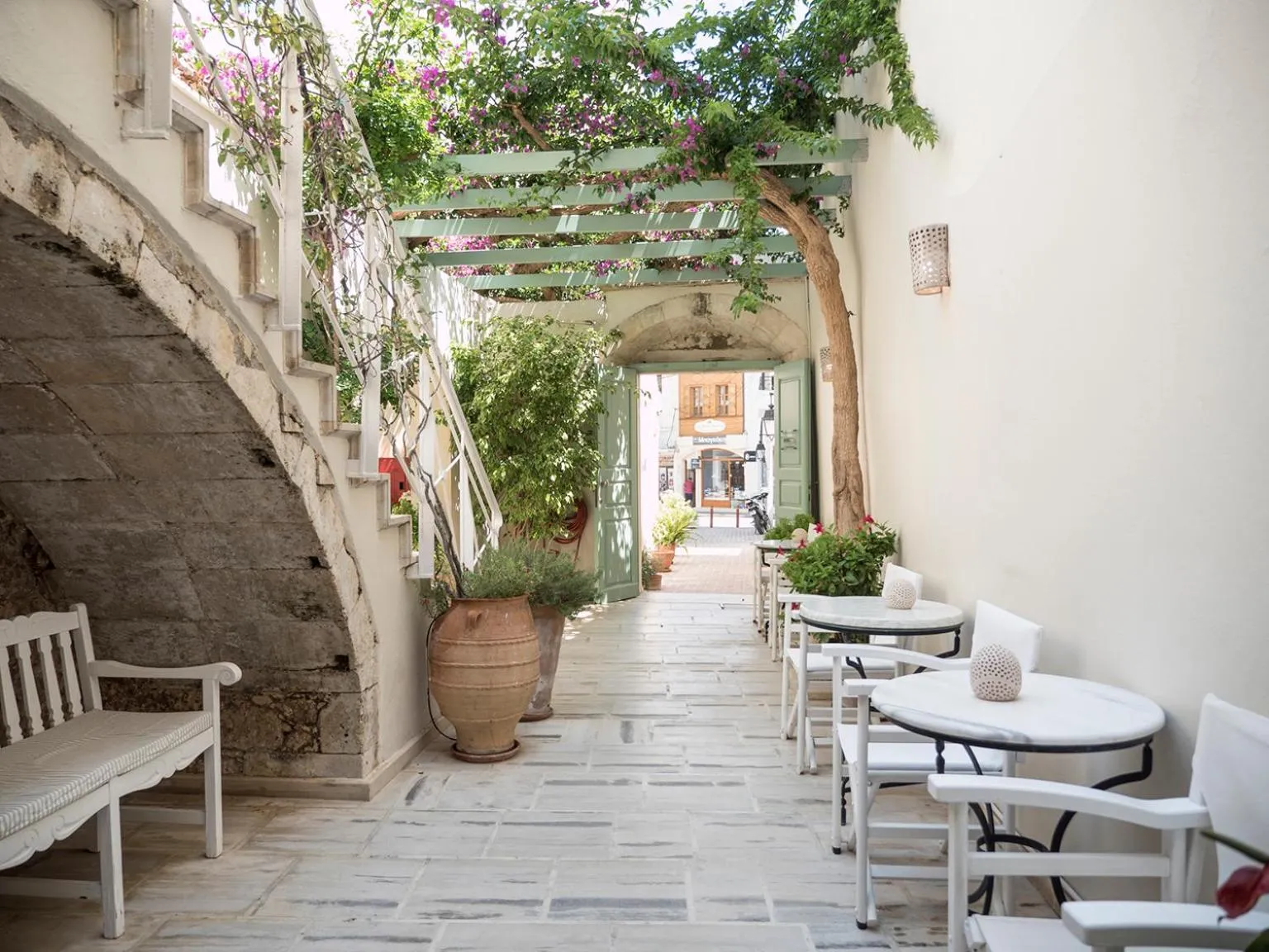 Facade/entrance in Mythos Suites Boutique Hotel