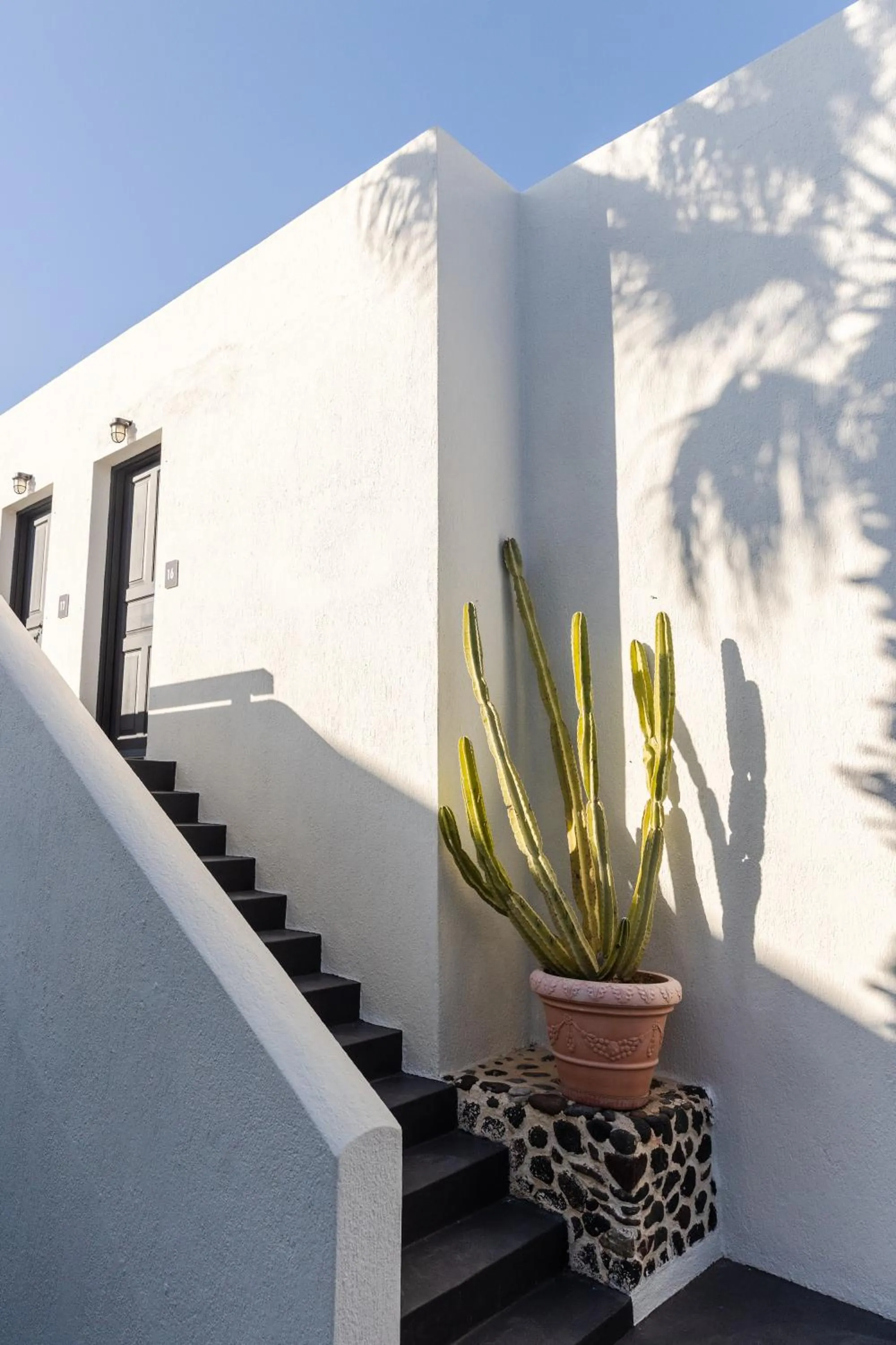 Facade/entrance in Scorpios Beach Santorini