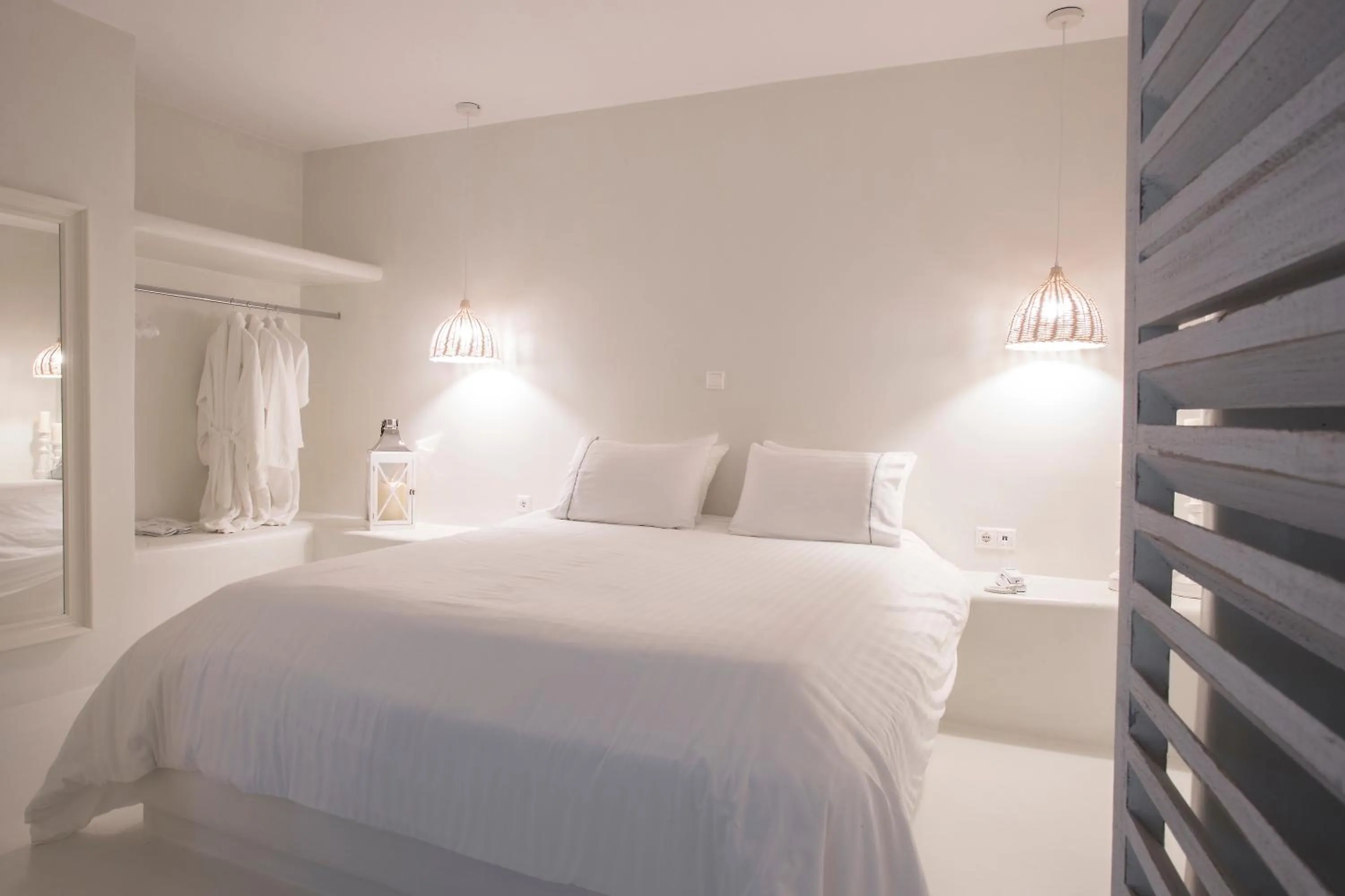 Bedroom, Bed in Paros Palace - Adults Only