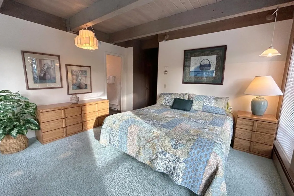 Bed in Tumbleweed Pines home