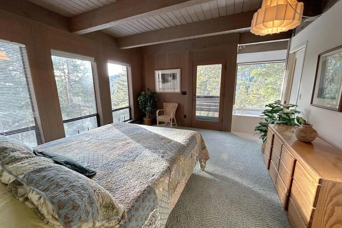 Bed in Tumbleweed Pines home