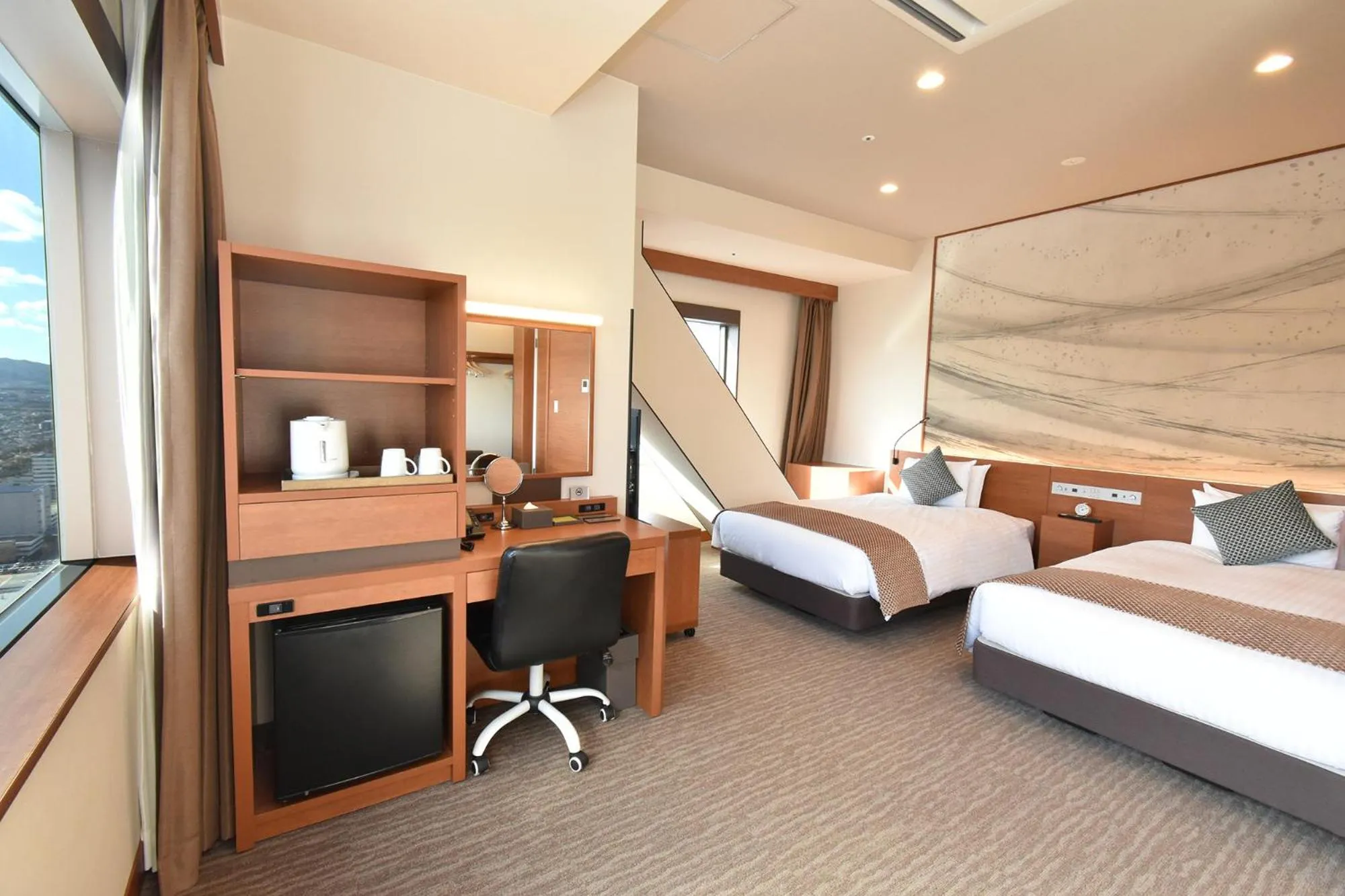 Photo of the whole room, Bed in Odysis Suites Osaka Airport Hotel