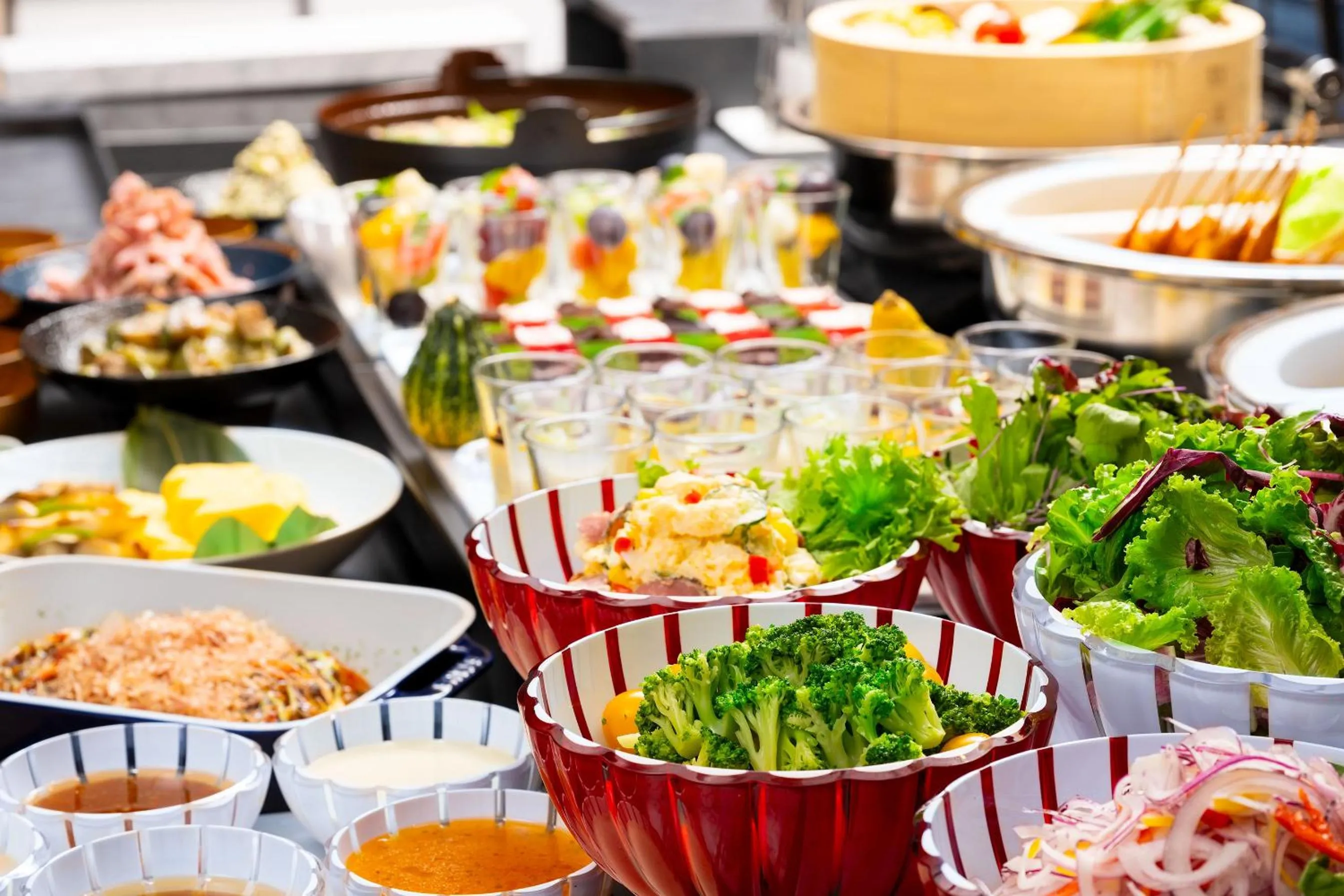 Buffet breakfast in Shizutetsu Hotel Prezio Osaka Shinsaibashi