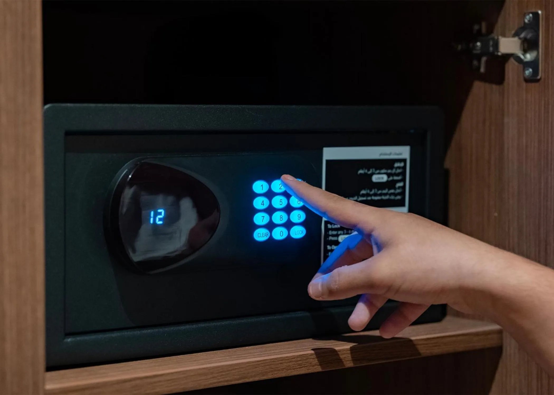 safe in Three Pearls Musalli Hotel