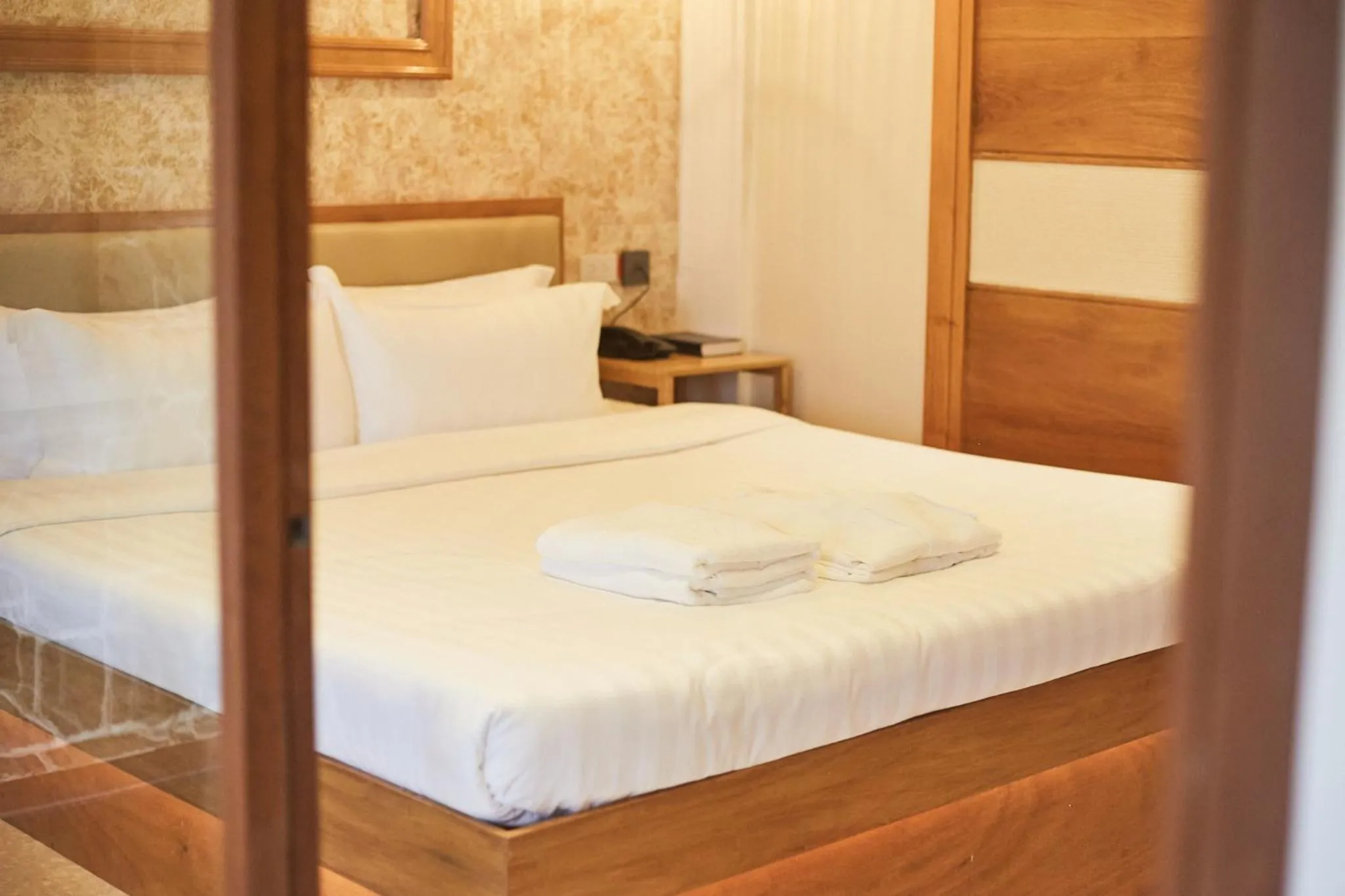 Bed in The Blu Hotel