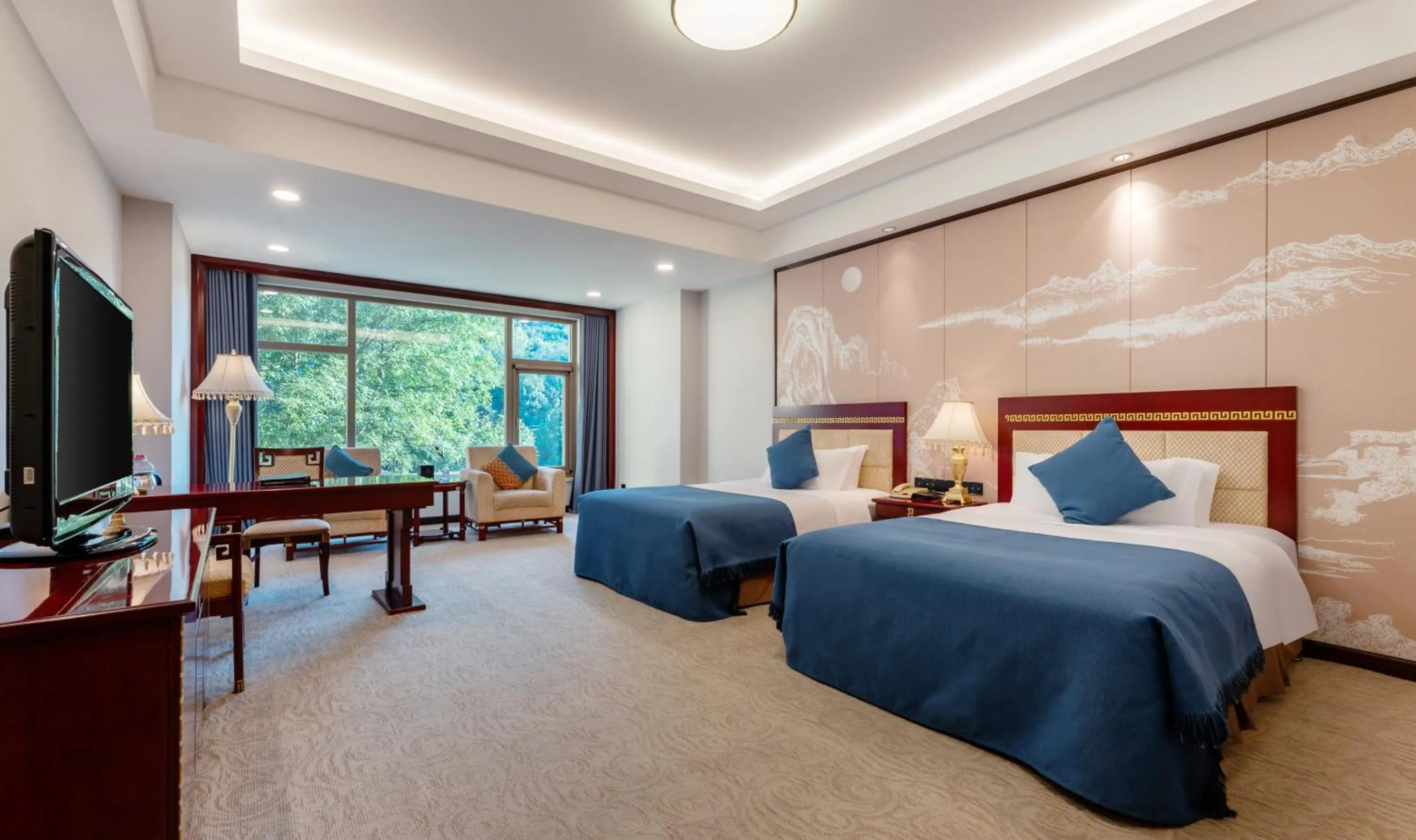 Photo of the whole room, Bed in HeBei Cuipingshan Guest House