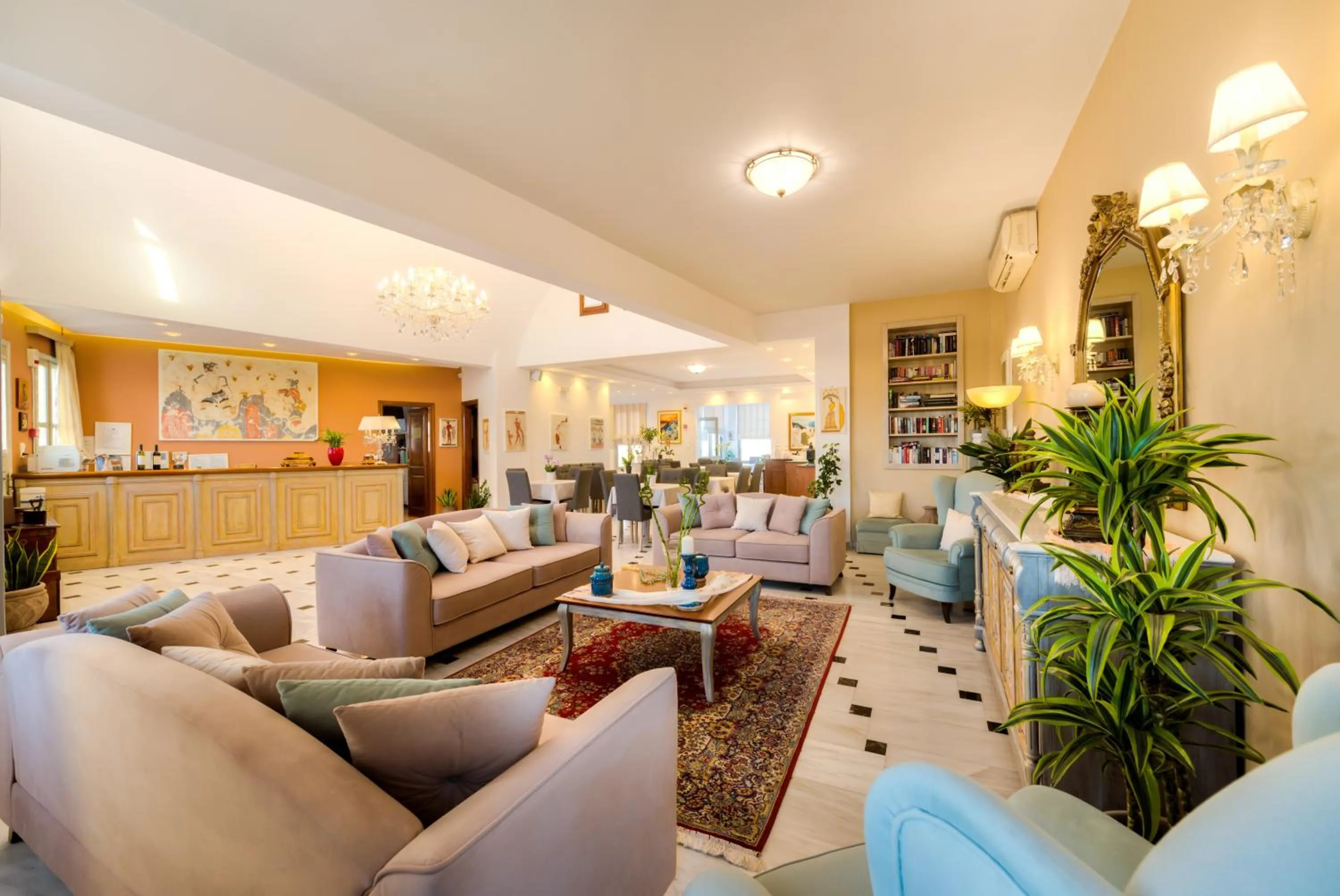 Seating area in Hotel Mathios