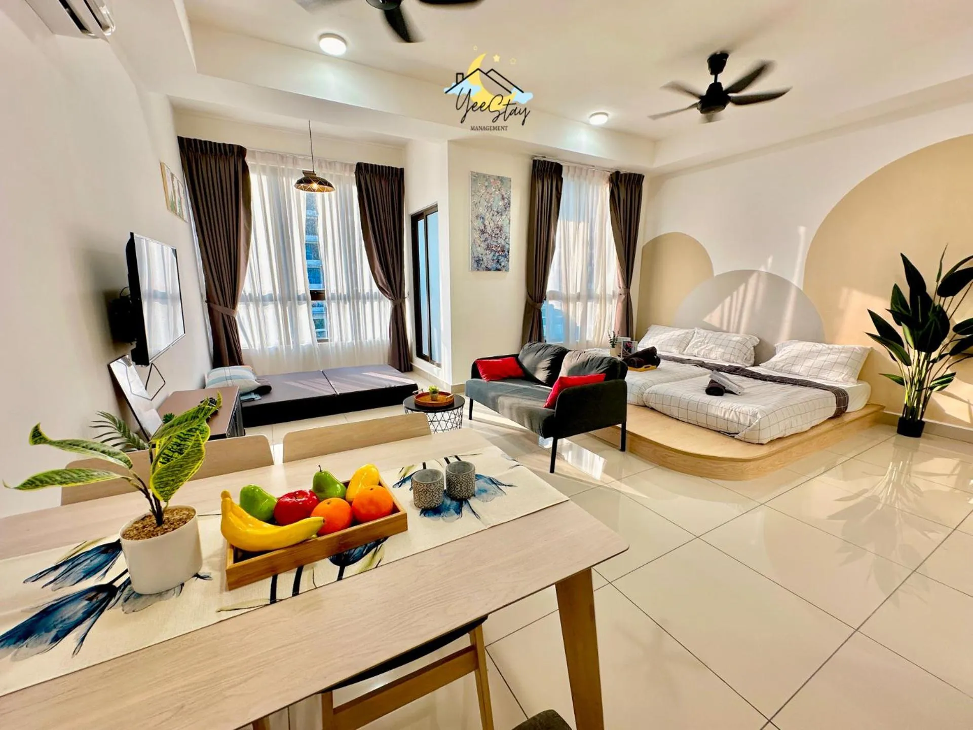 Bed in SeaView PoolView CityView BaliResidence Video game 5minJonker