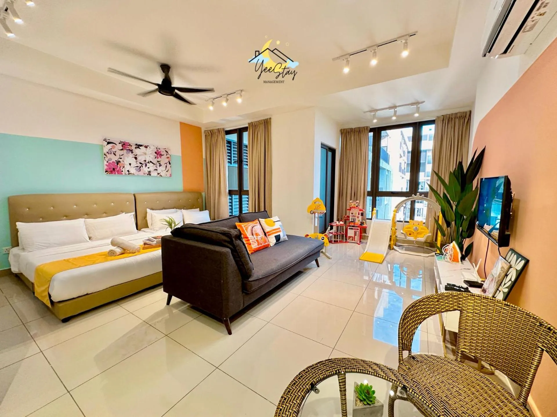 Bed in SeaView PoolView CityView BaliResidence Video game 5minJonker