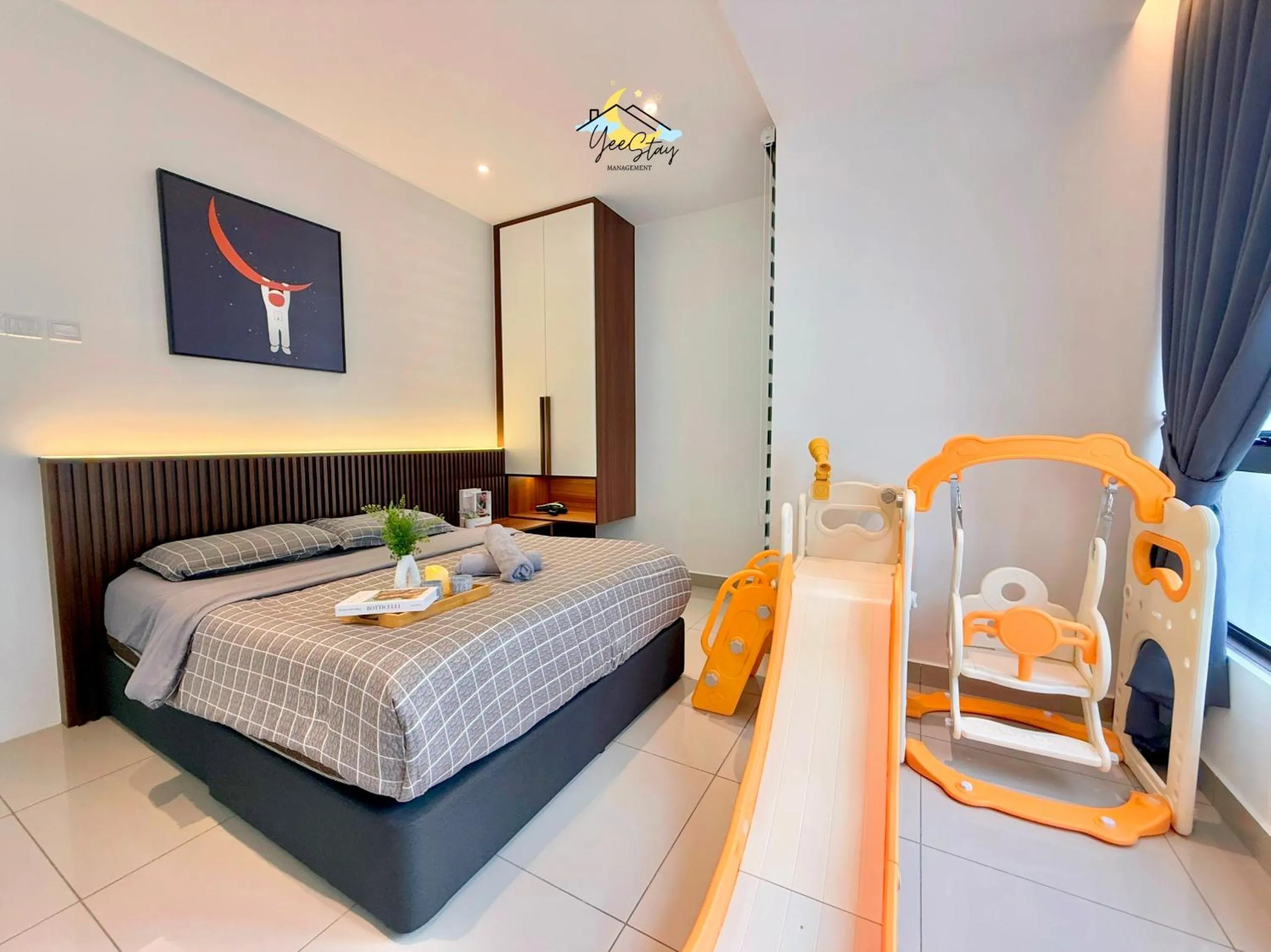 Bed in SeaView PoolView CityView BaliResidence Video game 5minJonker