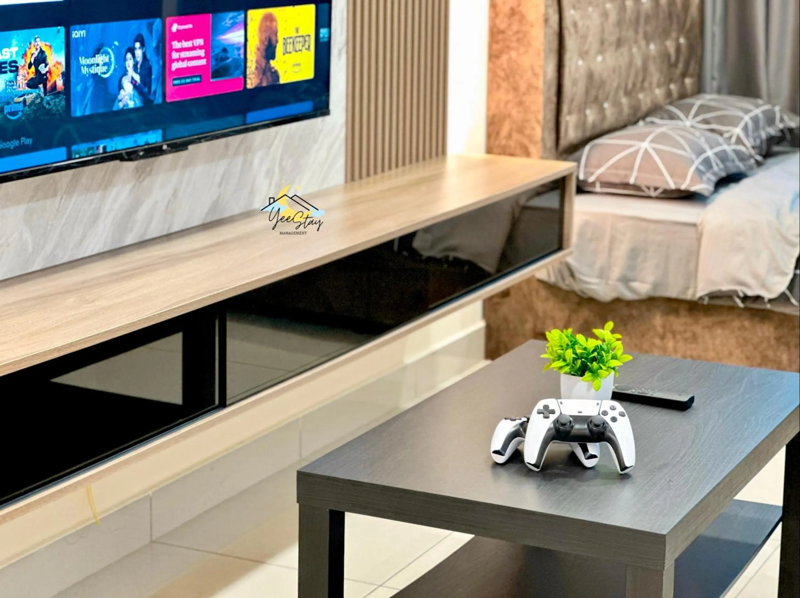 Bed in SeaView PoolView CityView BaliResidence Video game 5minJonker