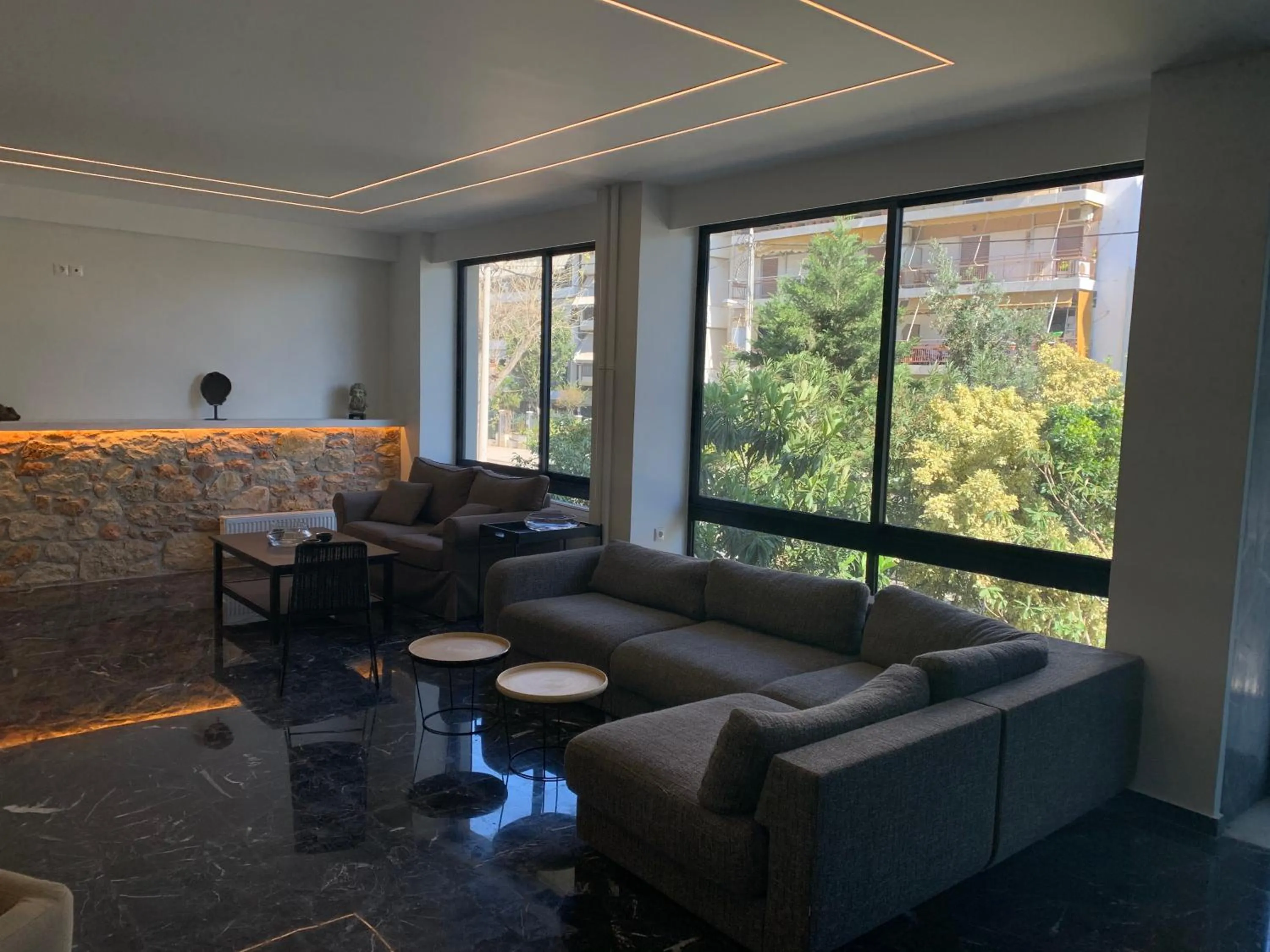 Seating area in Platon Hotel