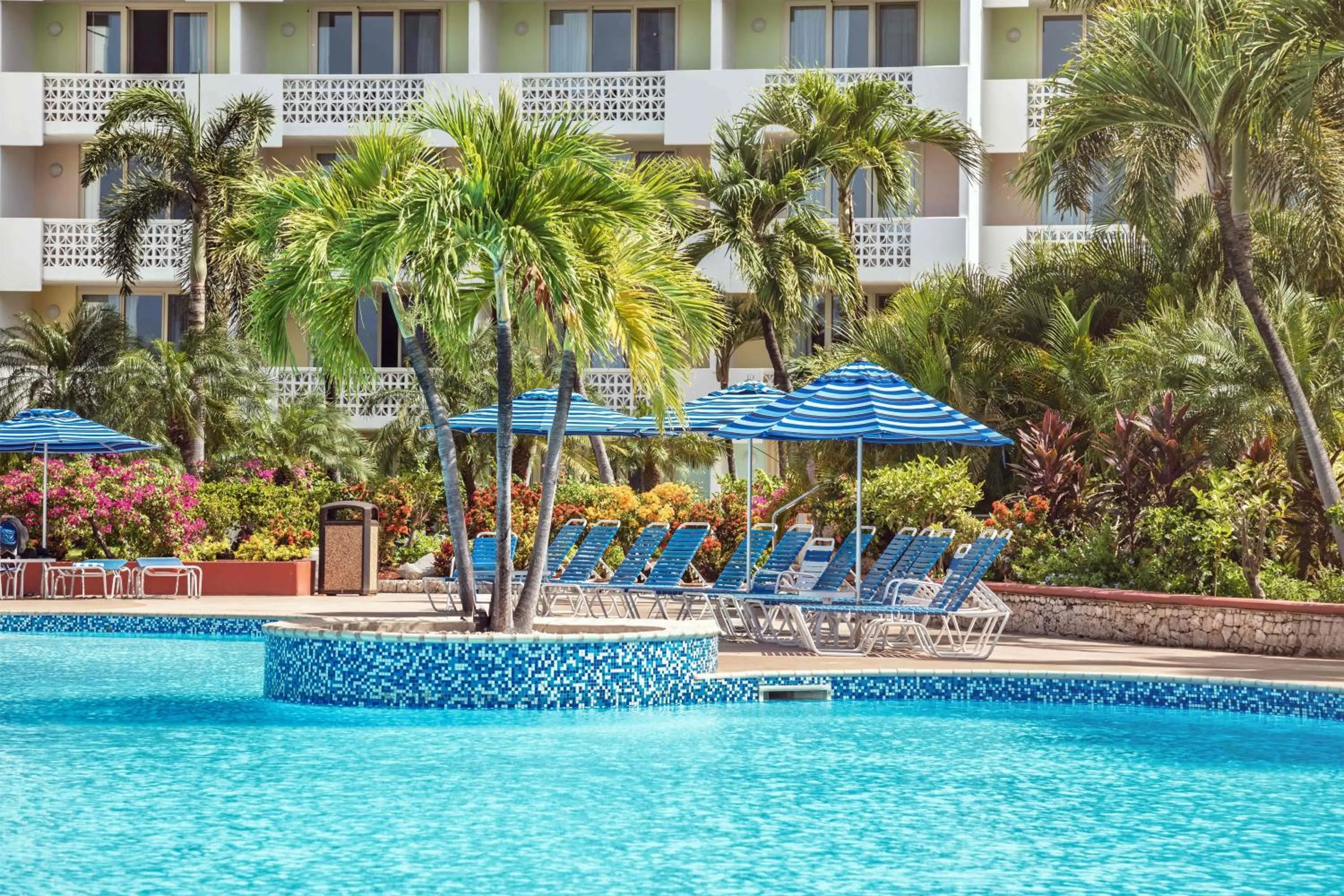Pool view in Royal Islander Club Resort La Plage