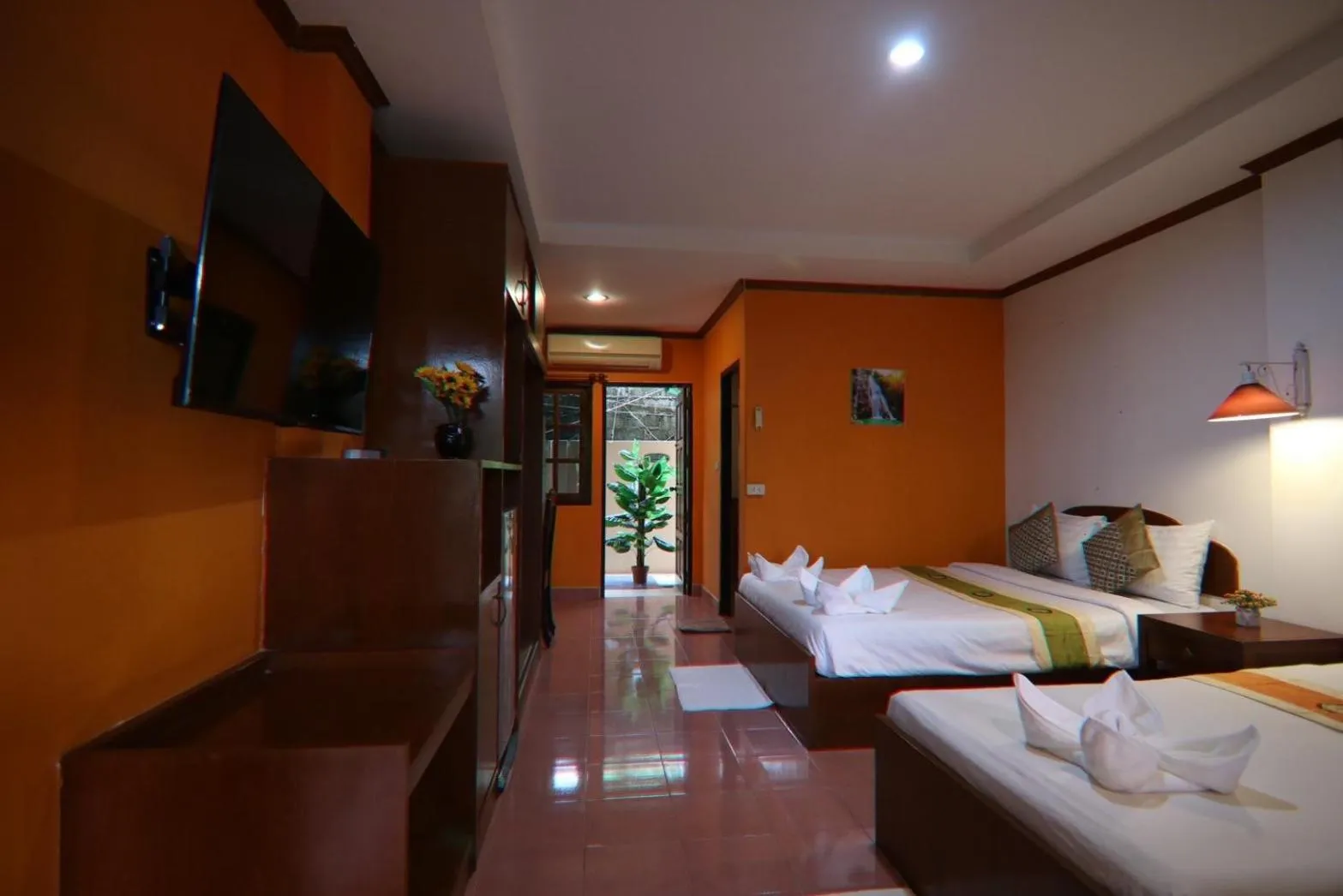 Bed in Coconut House Resort