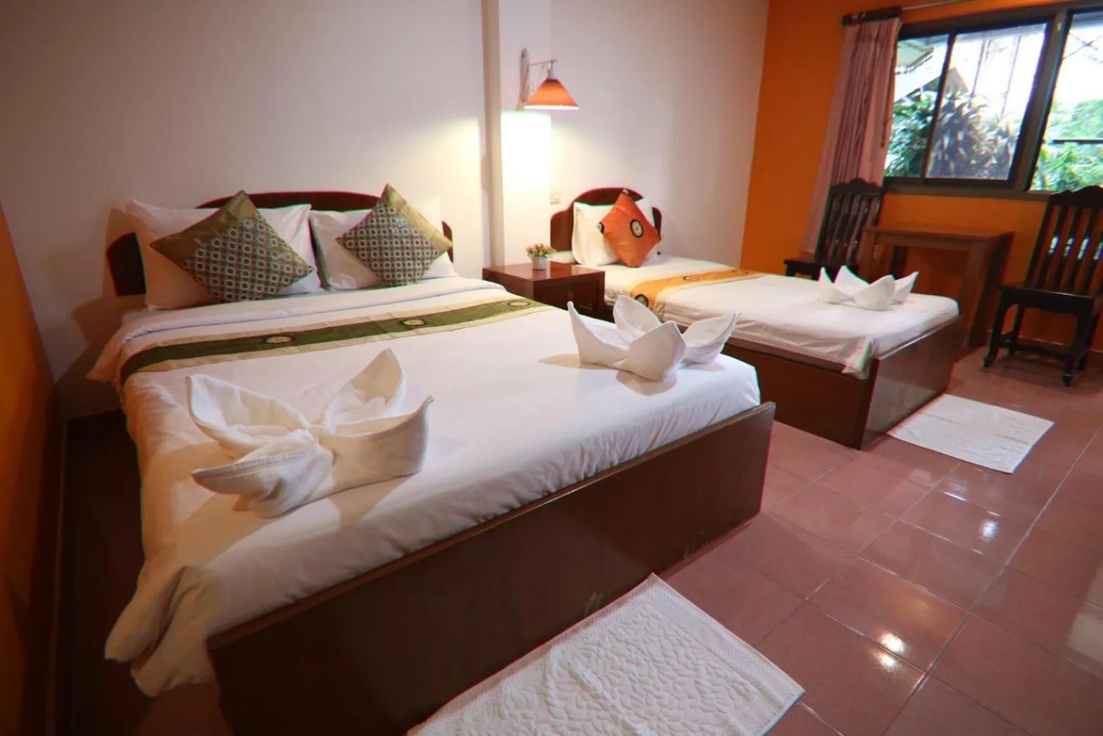 Bed in Coconut House Resort