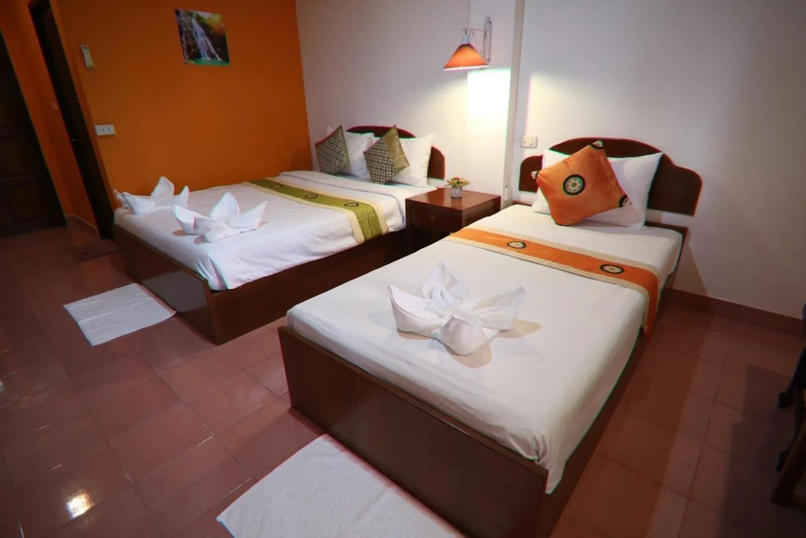 Bed in Coconut House Resort