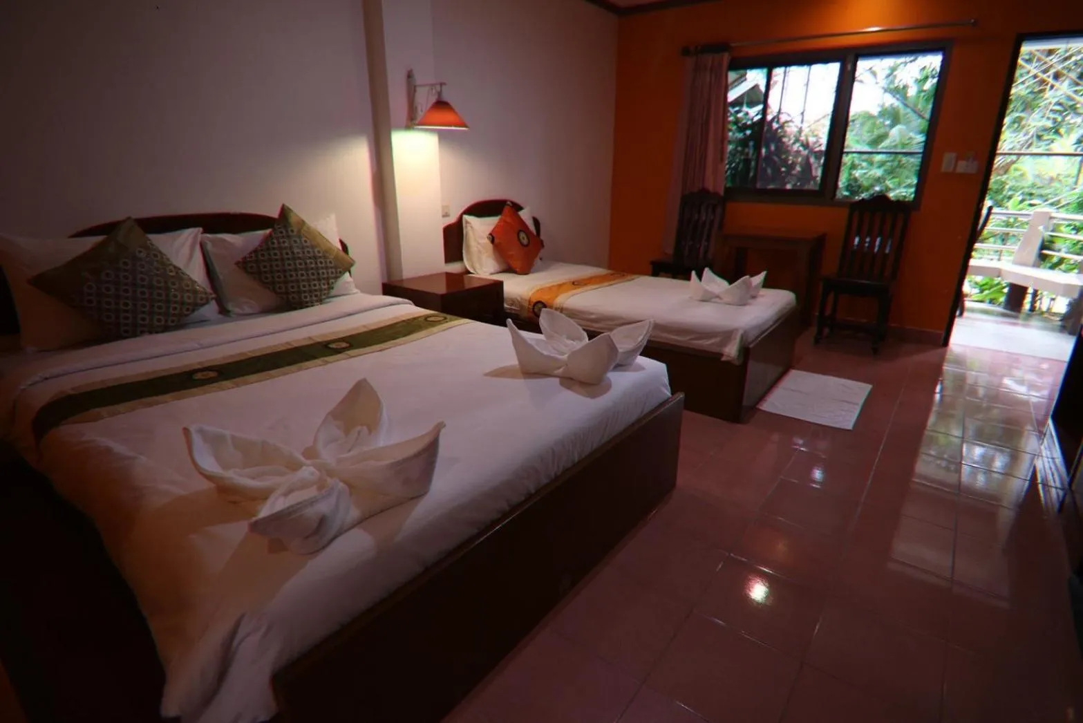 Bed in Coconut House Resort