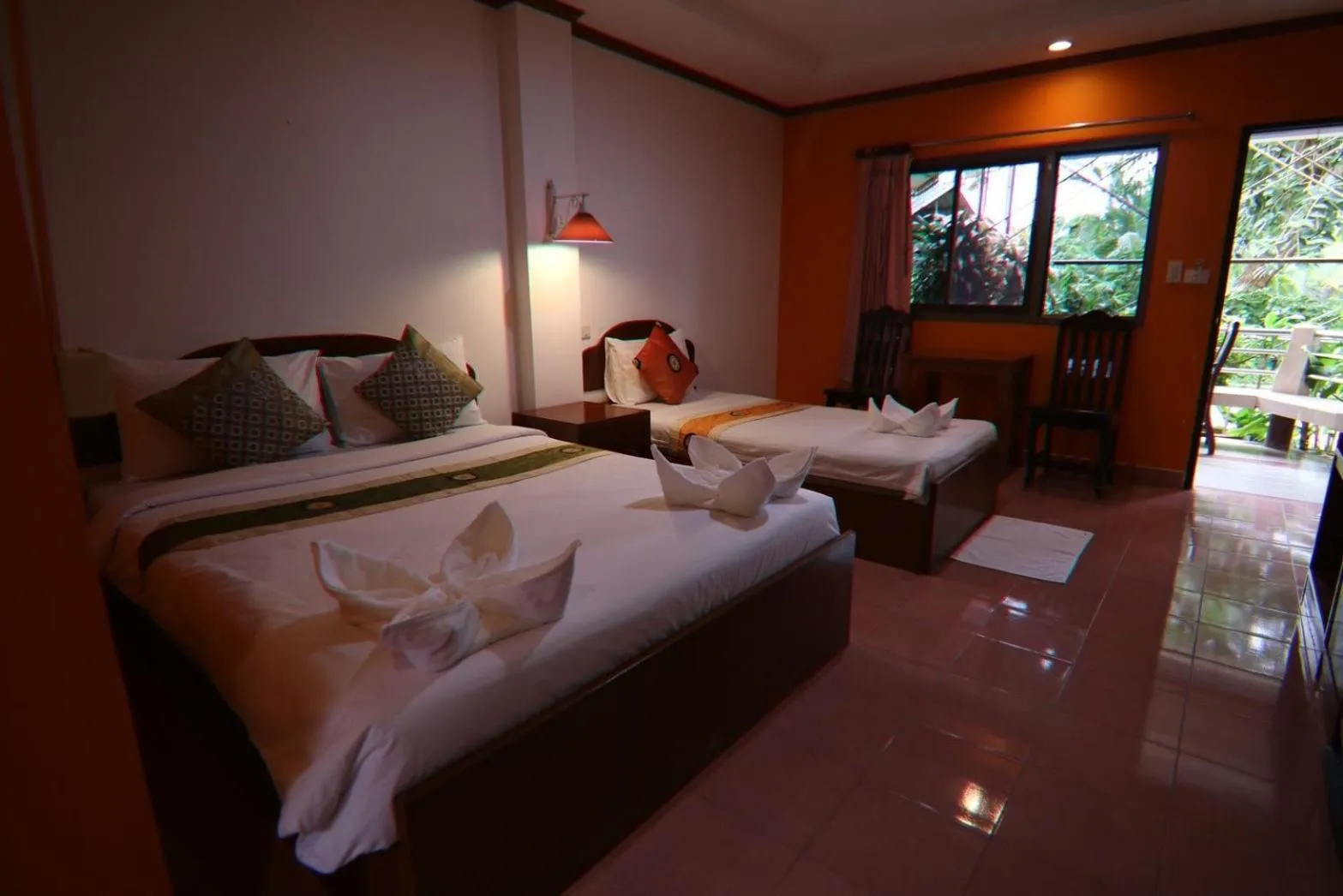 Bed in Coconut House Resort