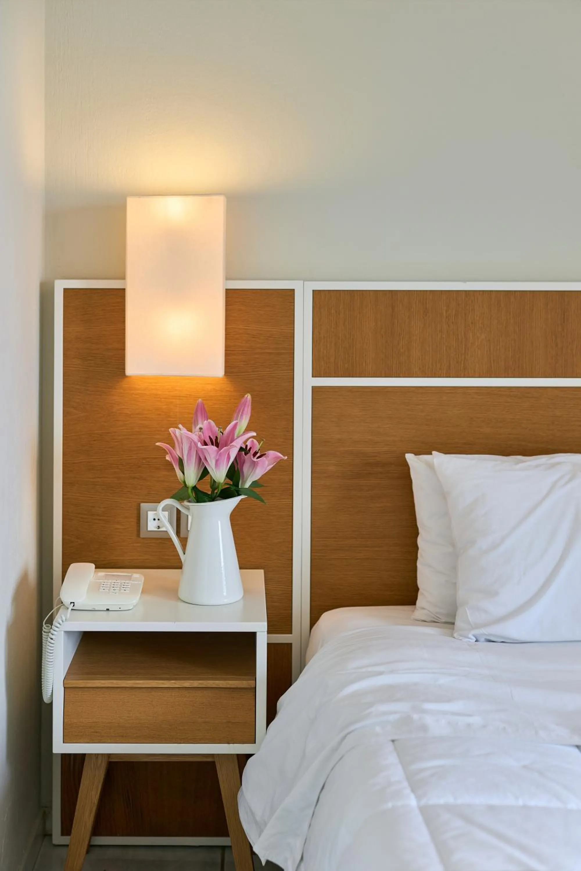 Bed in Fedriades Delphi Hotel