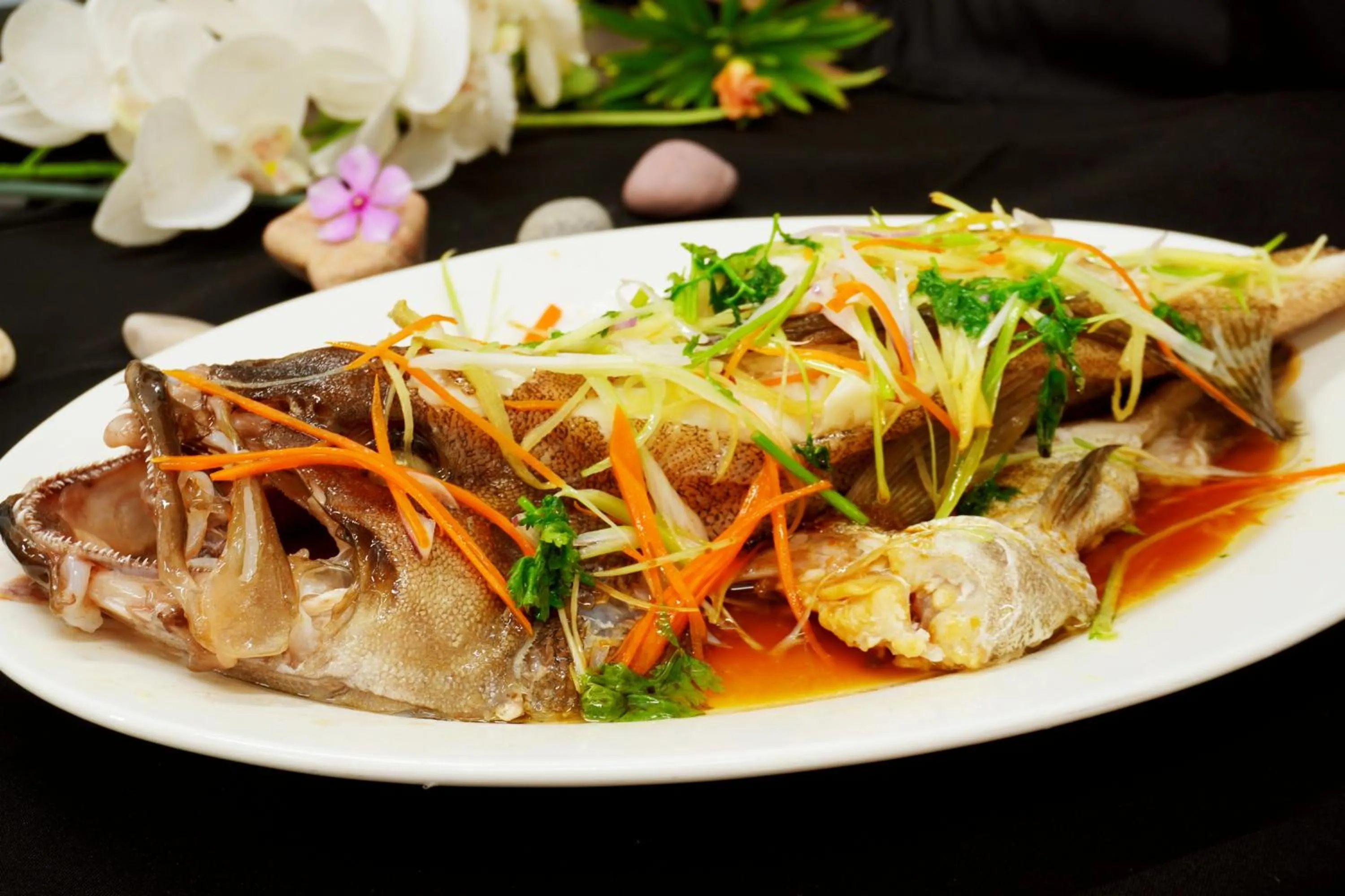 Food close-up in Escale International Hotel