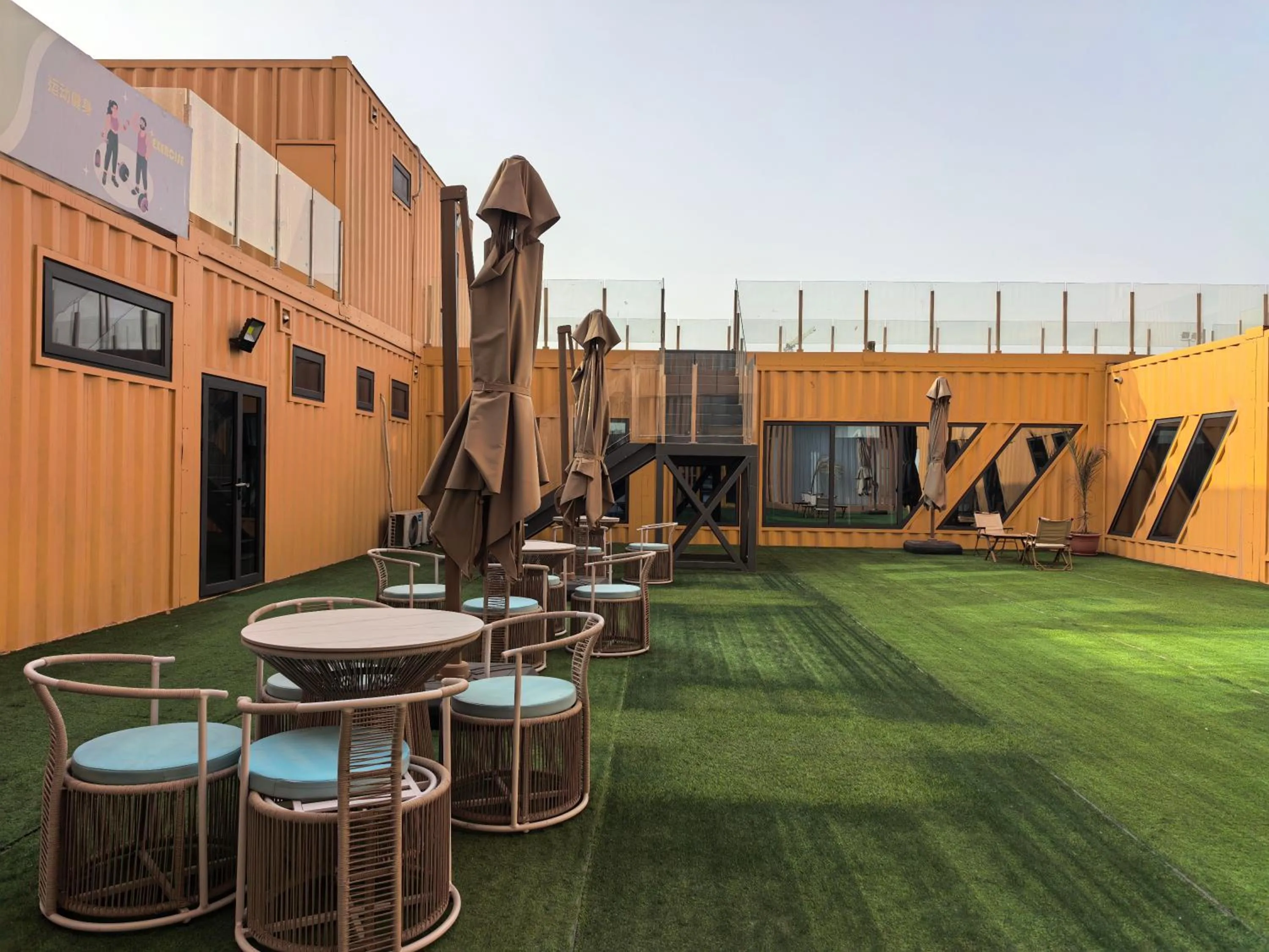 Inner courtyard view in Escale International Hotel